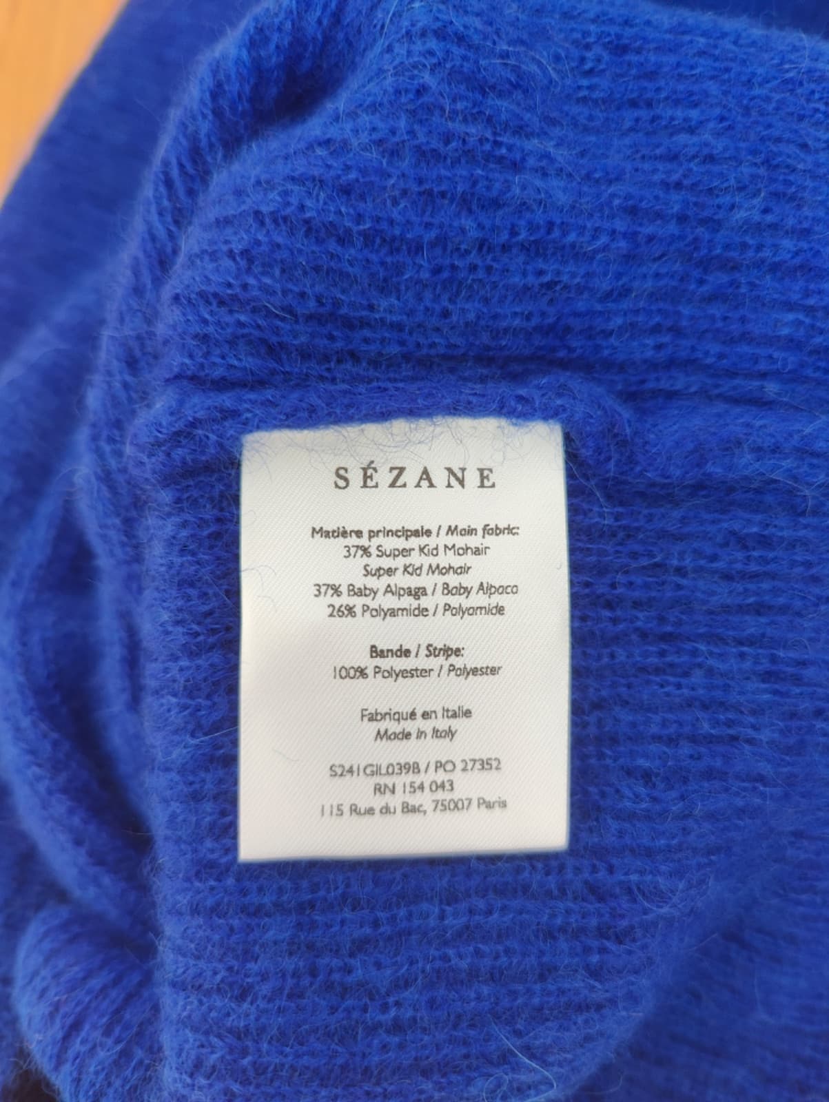 Gilet en maille Sézane bleu électrique – Taille XL — photo 6