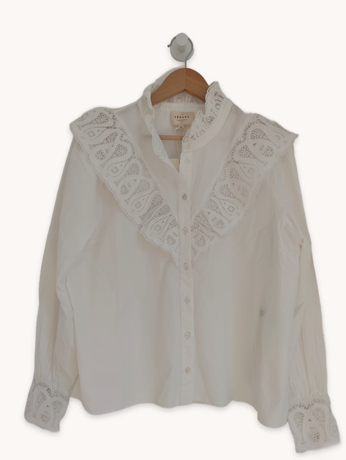 Chemise Sézane en dentelle ajourée – Taille 42 — photo 1