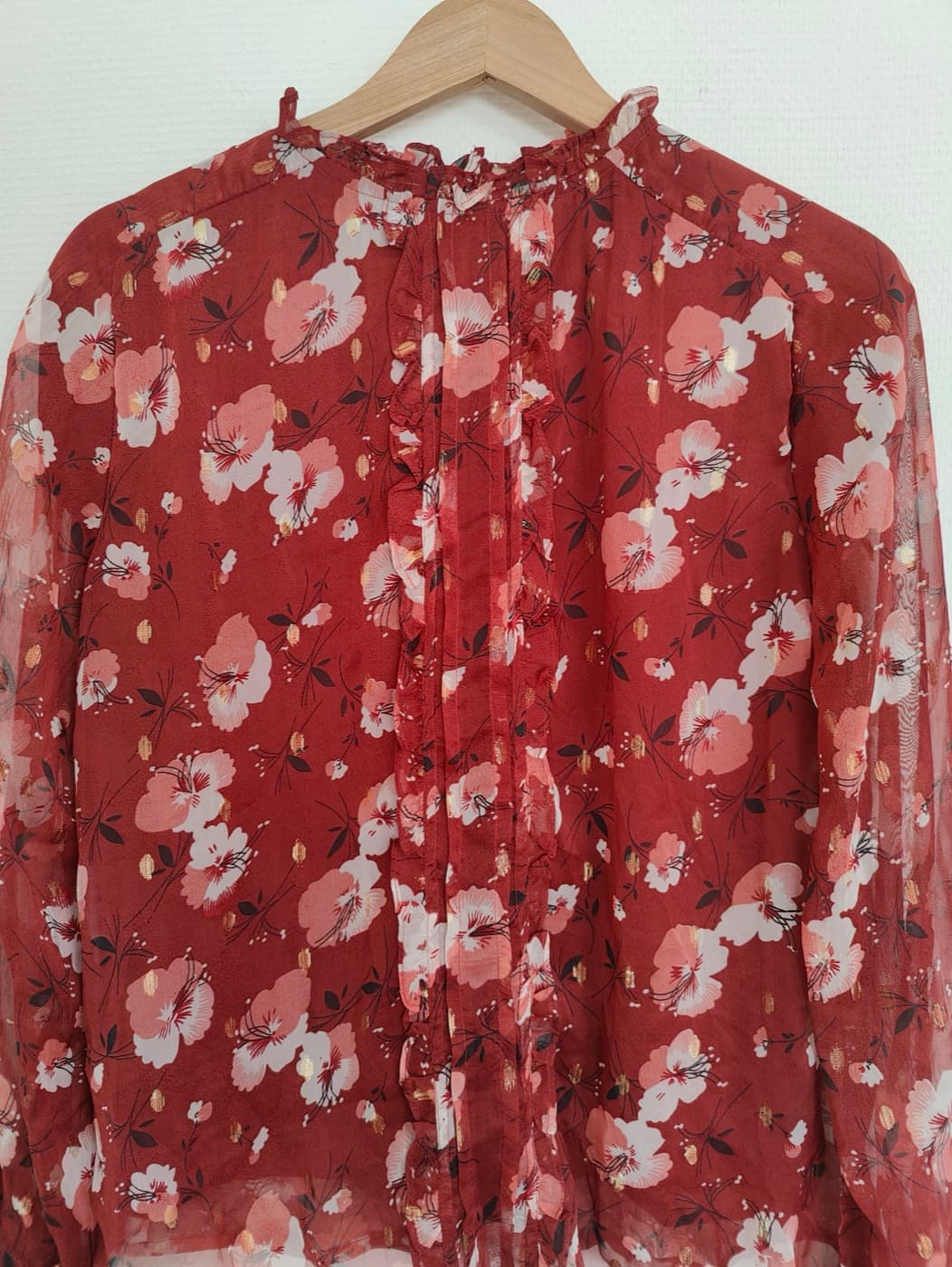 Blouse Les Tropéziennes en mousseline fleurie – Taille M — photo 2