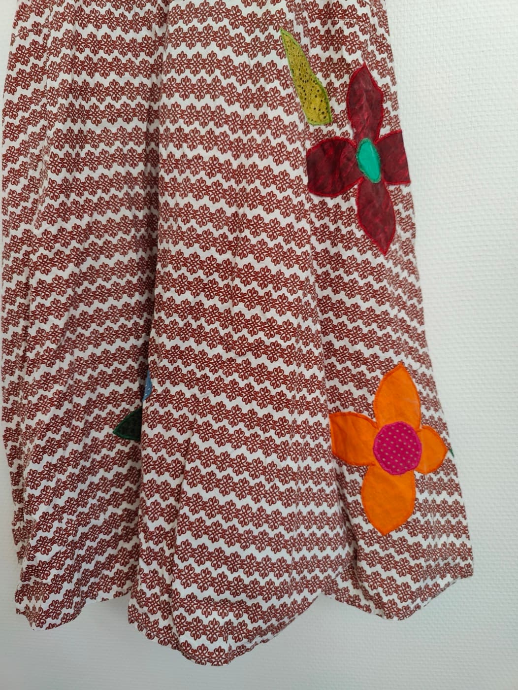 Robe Madame Floresta à imprimé zigzag et fleurs brodées – Taille M — photo 2