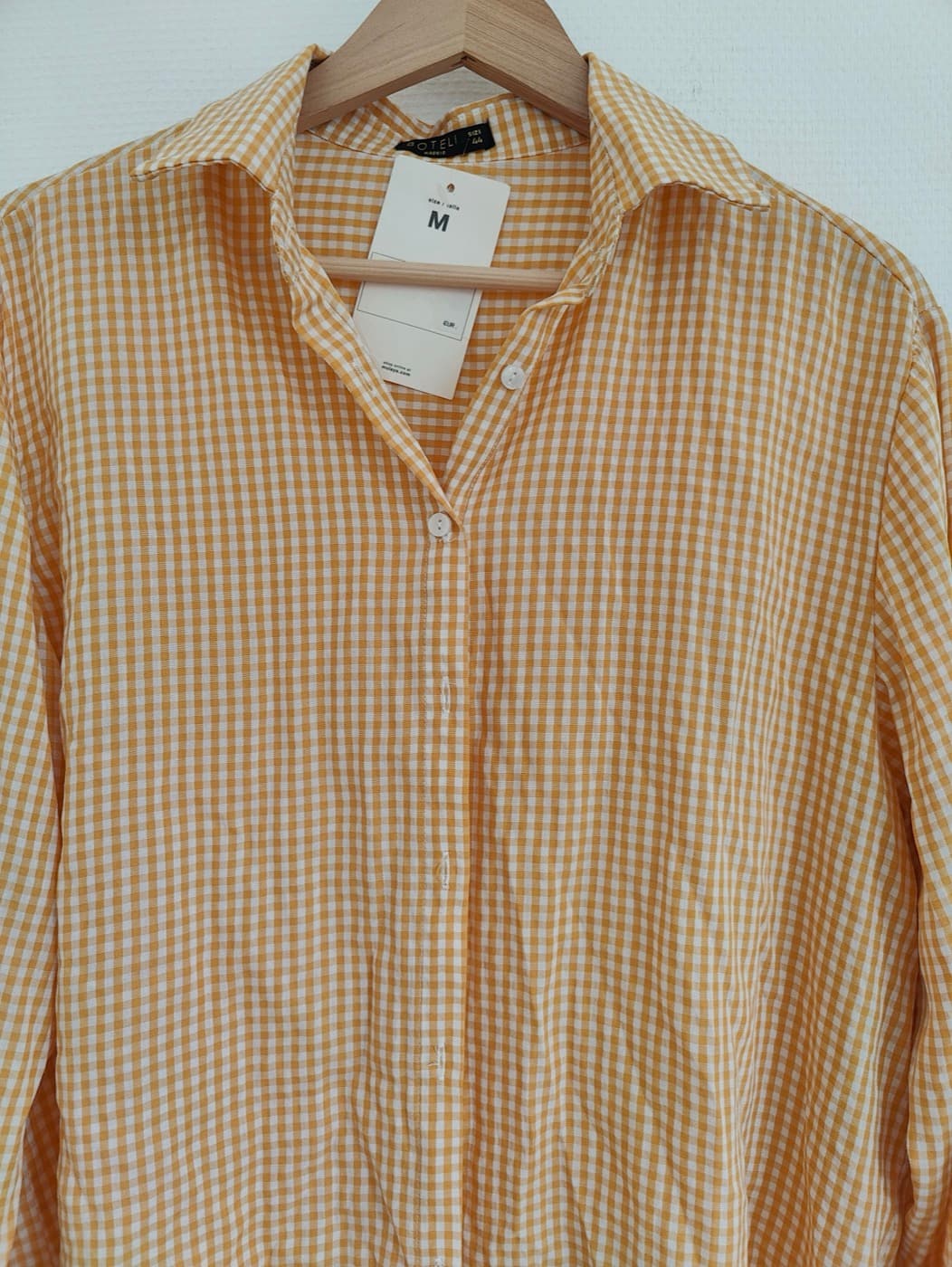 Chemise Boteli vichy jaune et blanc – Taille M — photo 2