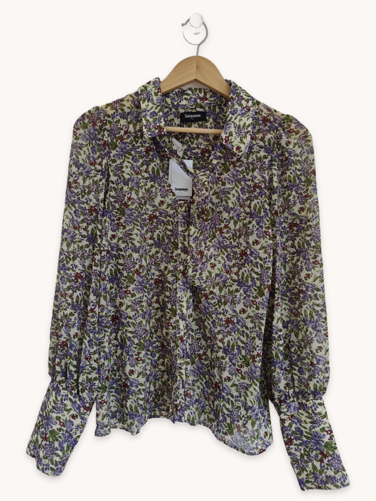 Chemise Sinéquanone à imprimé floral lilas – Taille 40 — photo 1