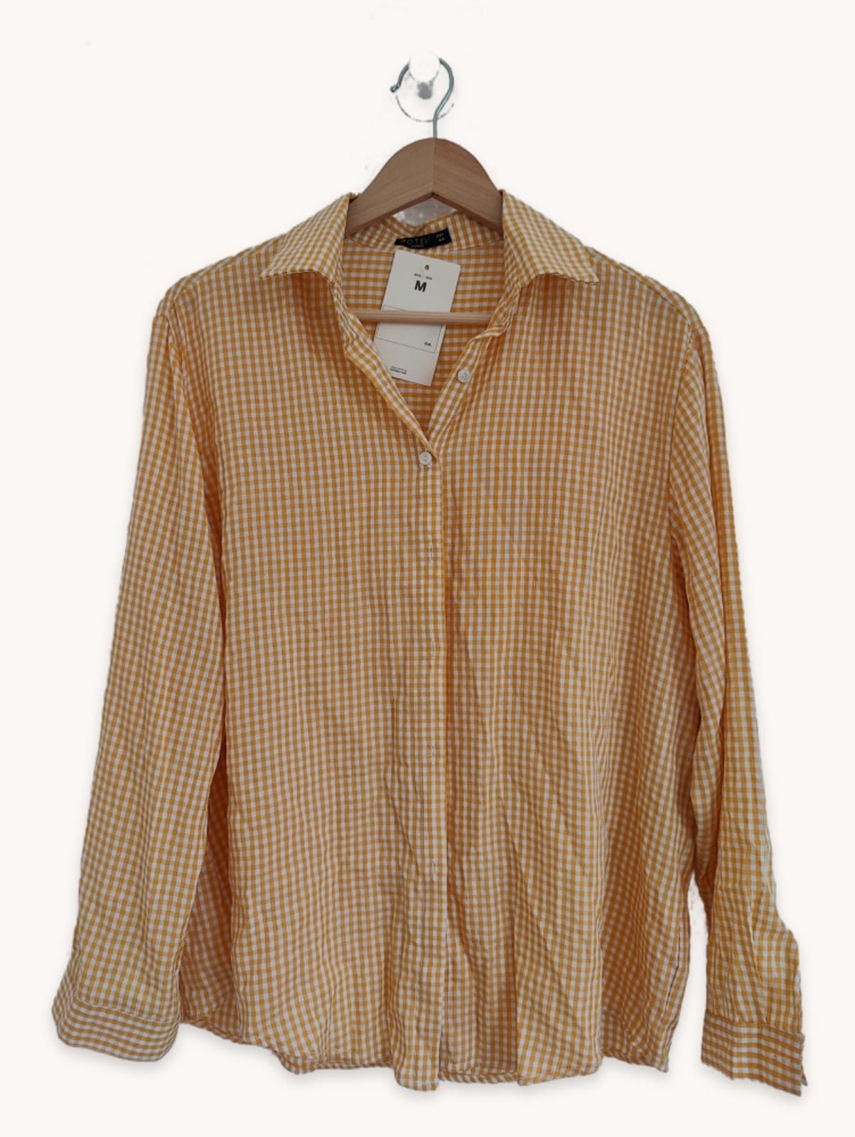 Chemise Boteli vichy jaune et blanc – Taille M — photo 1