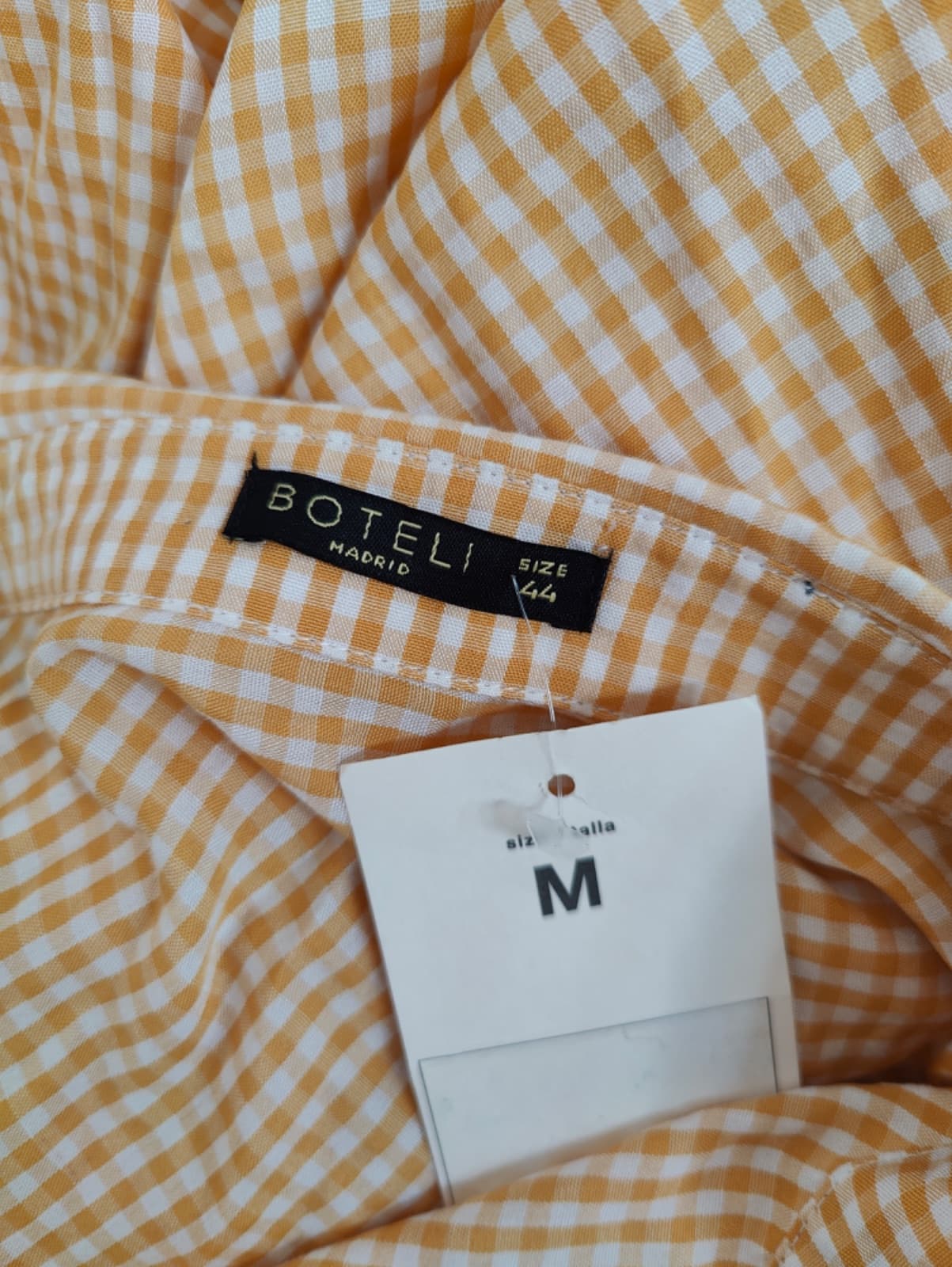 Chemise Boteli vichy jaune et blanc – Taille M — photo 5