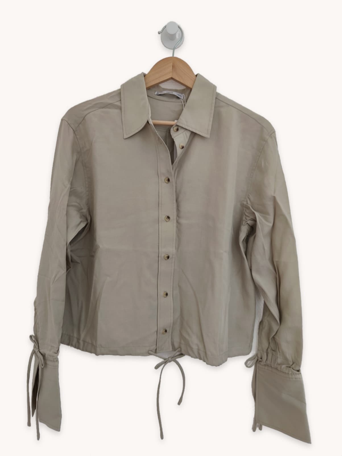 Chemise Mango beige à cordons – Taille M — photo 1