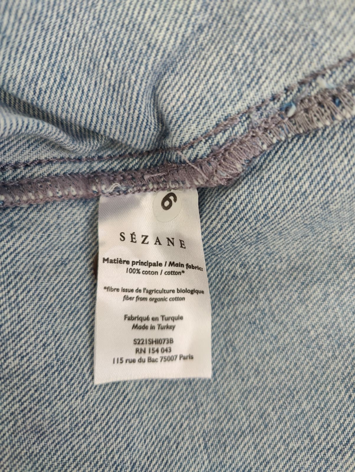 Chemise Sézane en denim – Taille M — photo 5