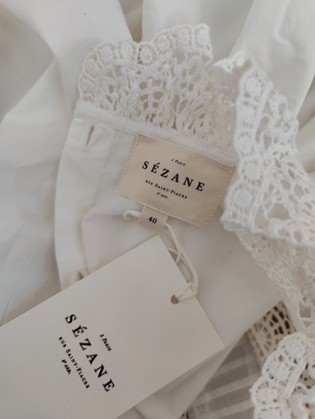 Blouse Sézane en dentelle macramé – Taille 40 — photo 5