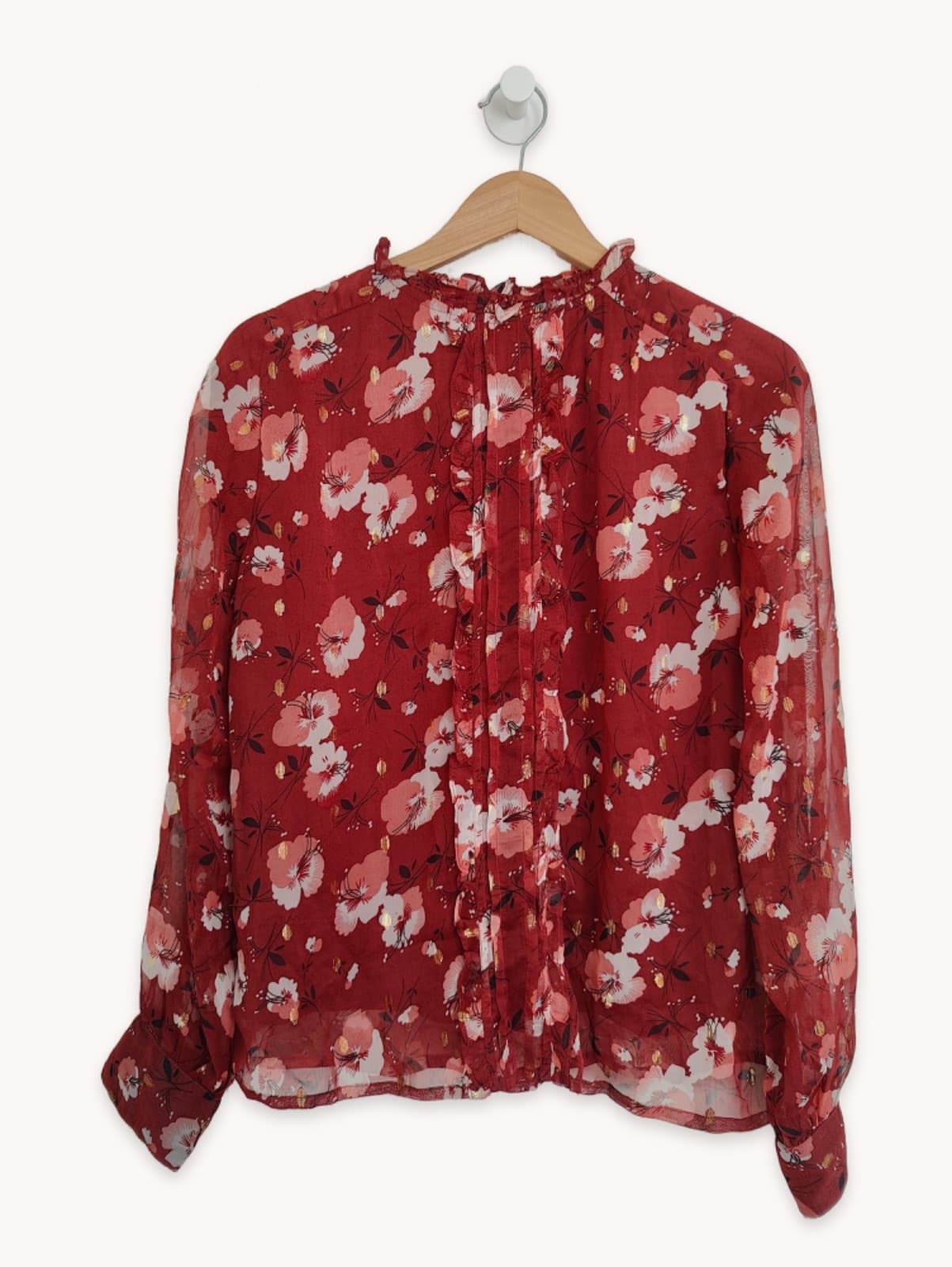 Blouse Les Tropéziennes en mousseline fleurie – Taille M — photo 1