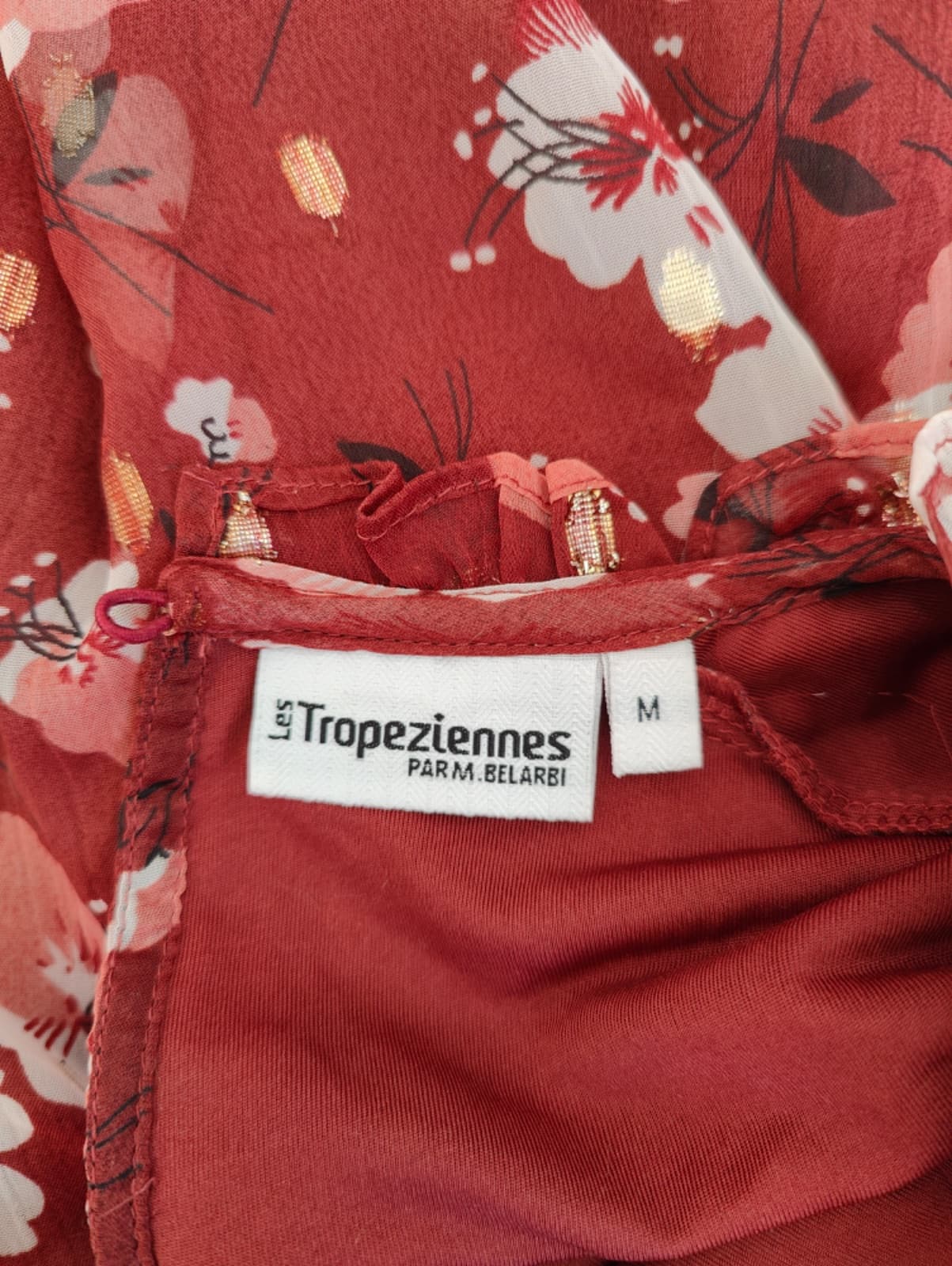 Blouse Les Tropéziennes en mousseline fleurie – Taille M — photo 5