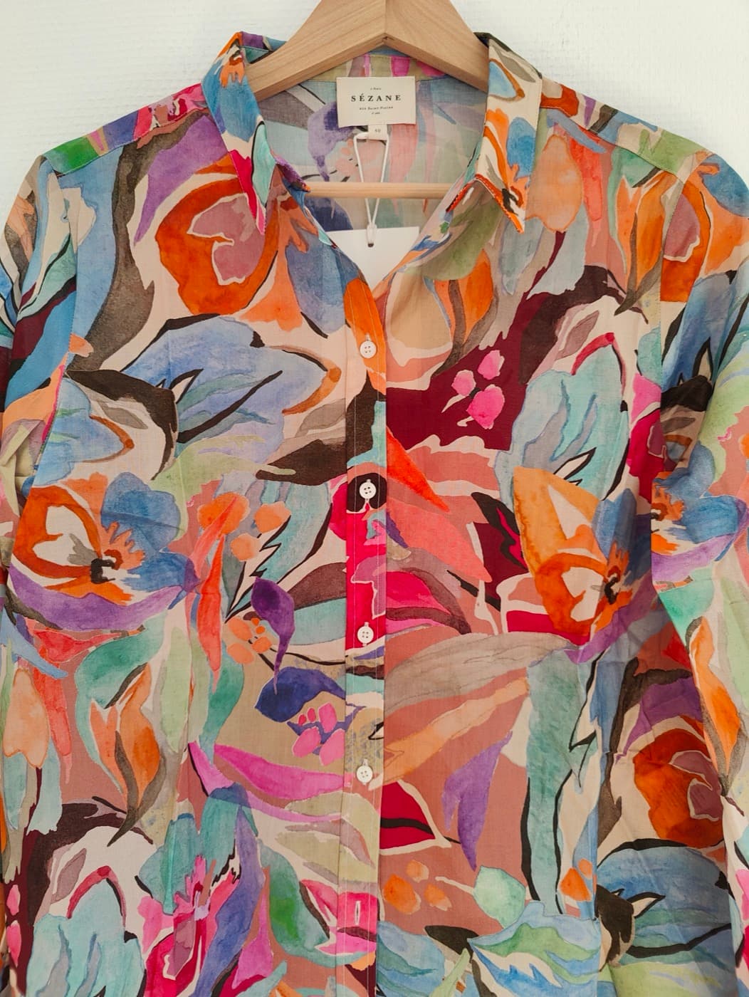 Chemise Sézane imprimé floral aquarelle – Taille 40 — photo 2