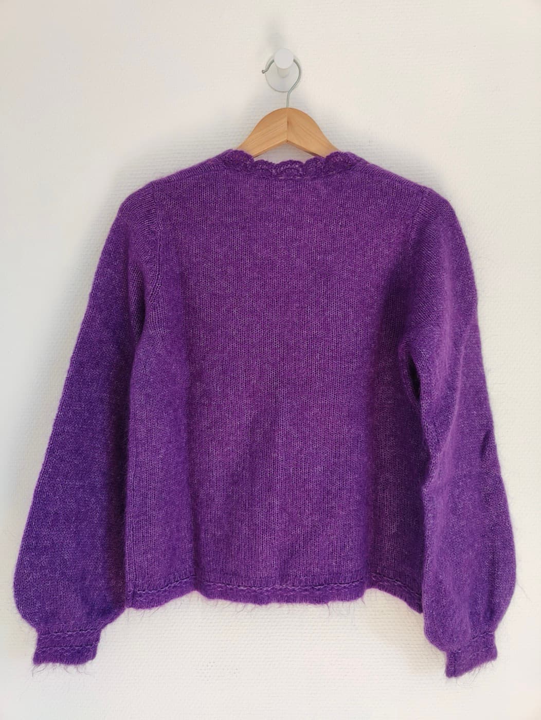 Gilet Sézane en maille ajourée violet – Taille M — photo 4
