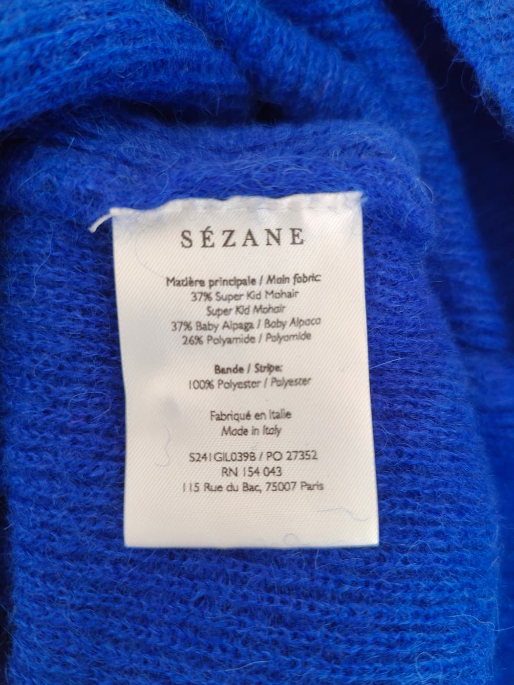 Gilet Sézane en maille bleu électrique – Taille XXXL — photo 6