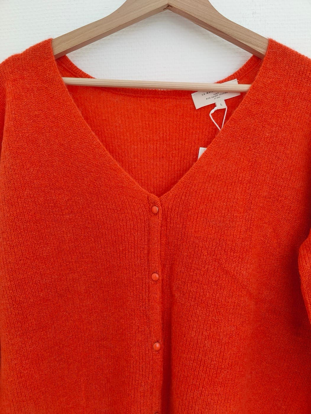 Gilet Sézane en mohair orange – Taille L — photo 2