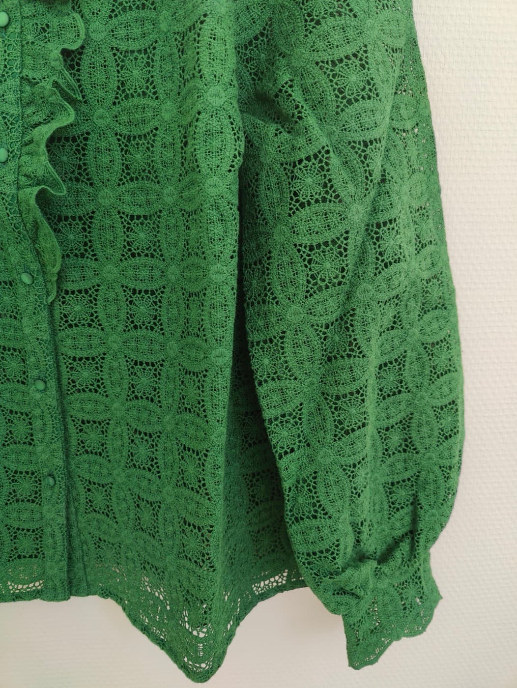 Chemise Sézane en dentelle verte – Taille 44 — photo 3