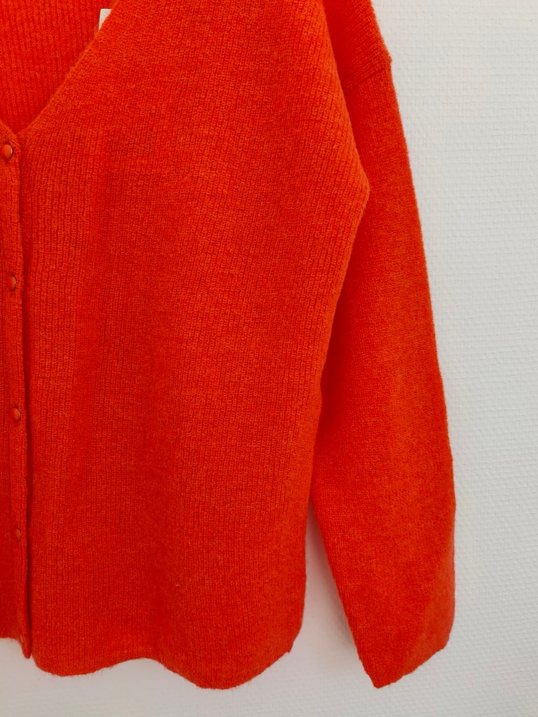 Gilet Sézane en mohair orange corail – Taille XL — photo 3