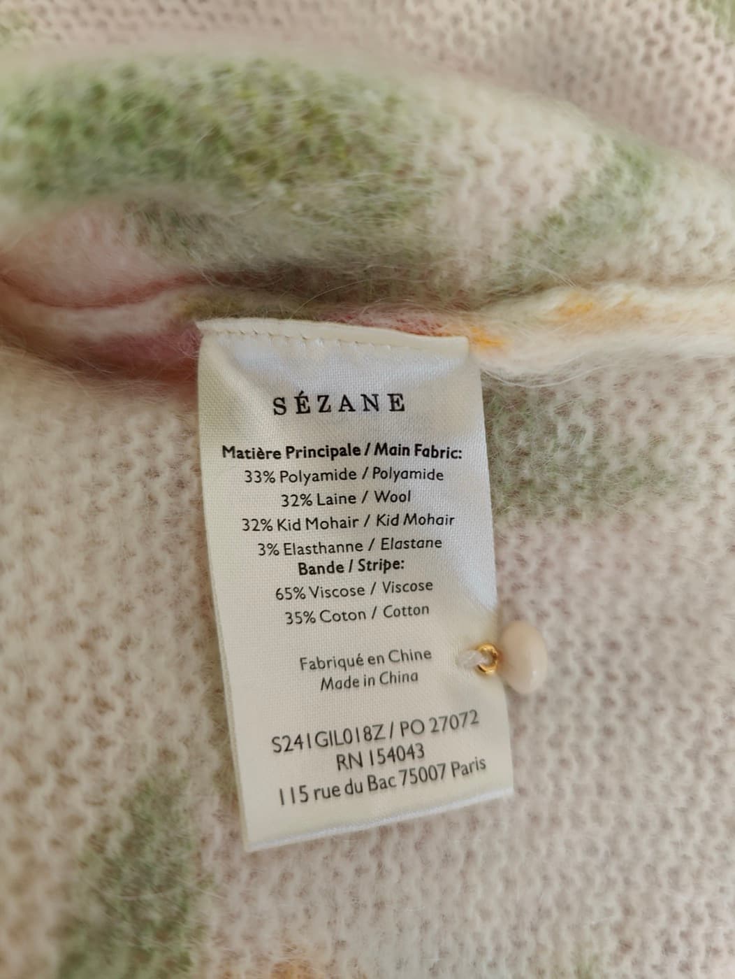 Gilet Sézane en maille à imprimé floral – Taille XXL — photo 6
