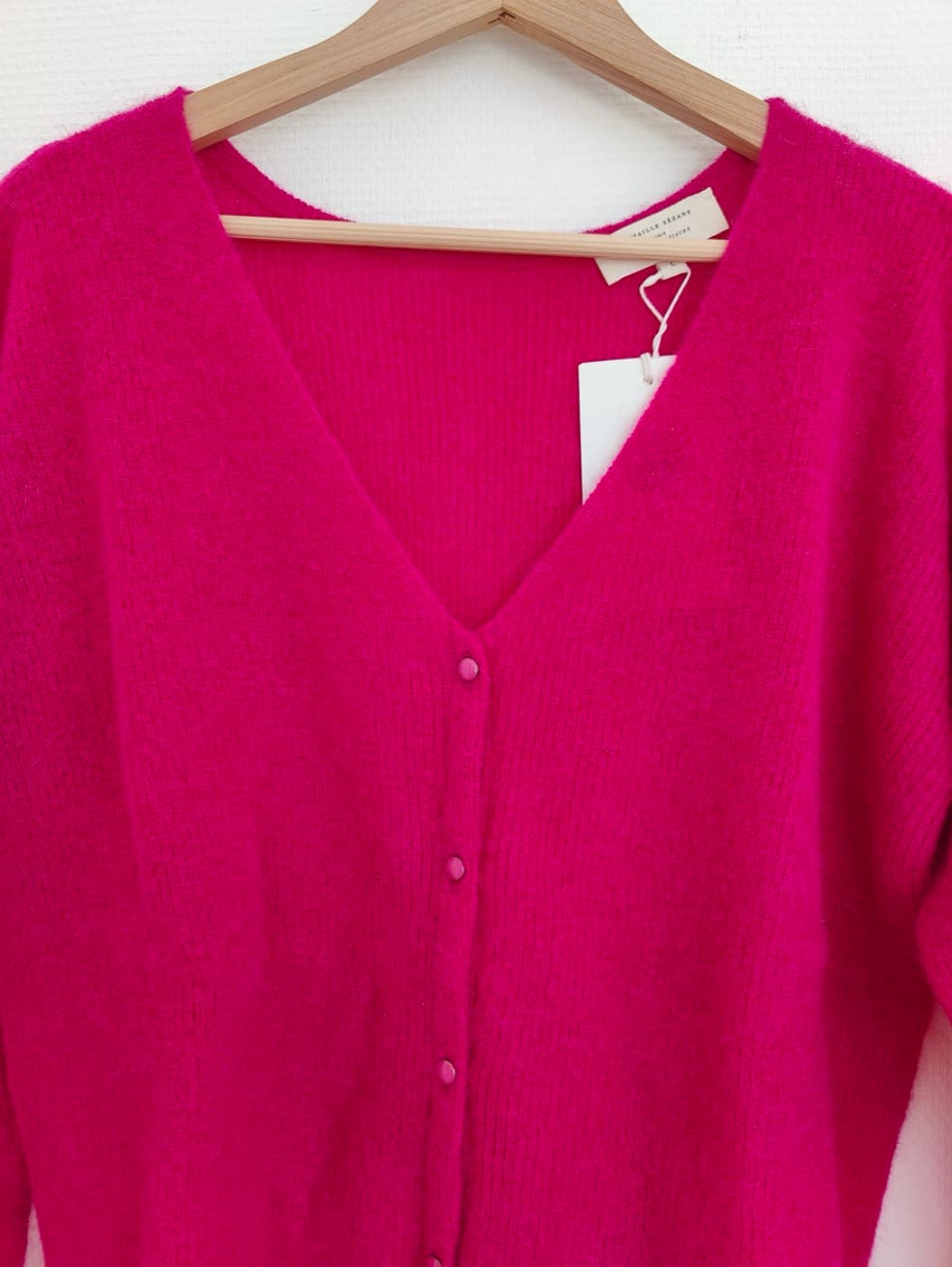 Pull Sézane en mohair rose fuchsia – Taille L — photo 2