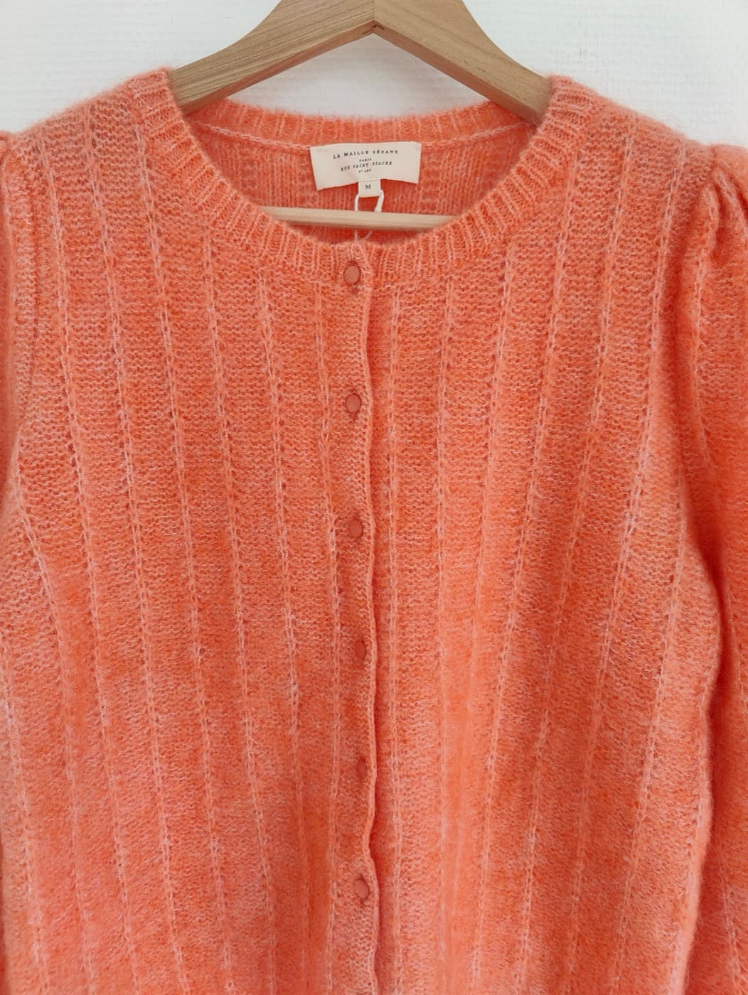 Gilet Sézane en mohair orange – Taille M — photo 2