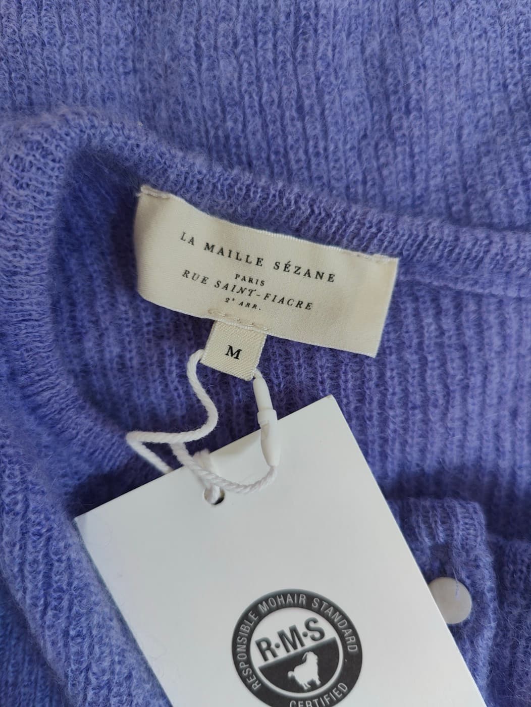 Gilet Sézane en mohair violet – Taille M — photo 5