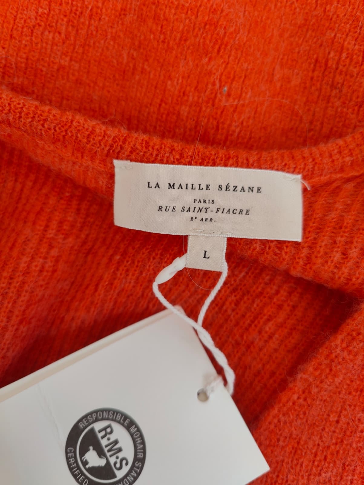 Gilet Sézane en mohair orange – Taille L — photo 5