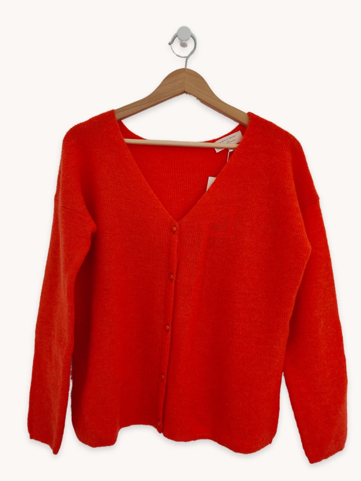 Gilet Sézane en mohair orange corail – Taille XL — photo 1