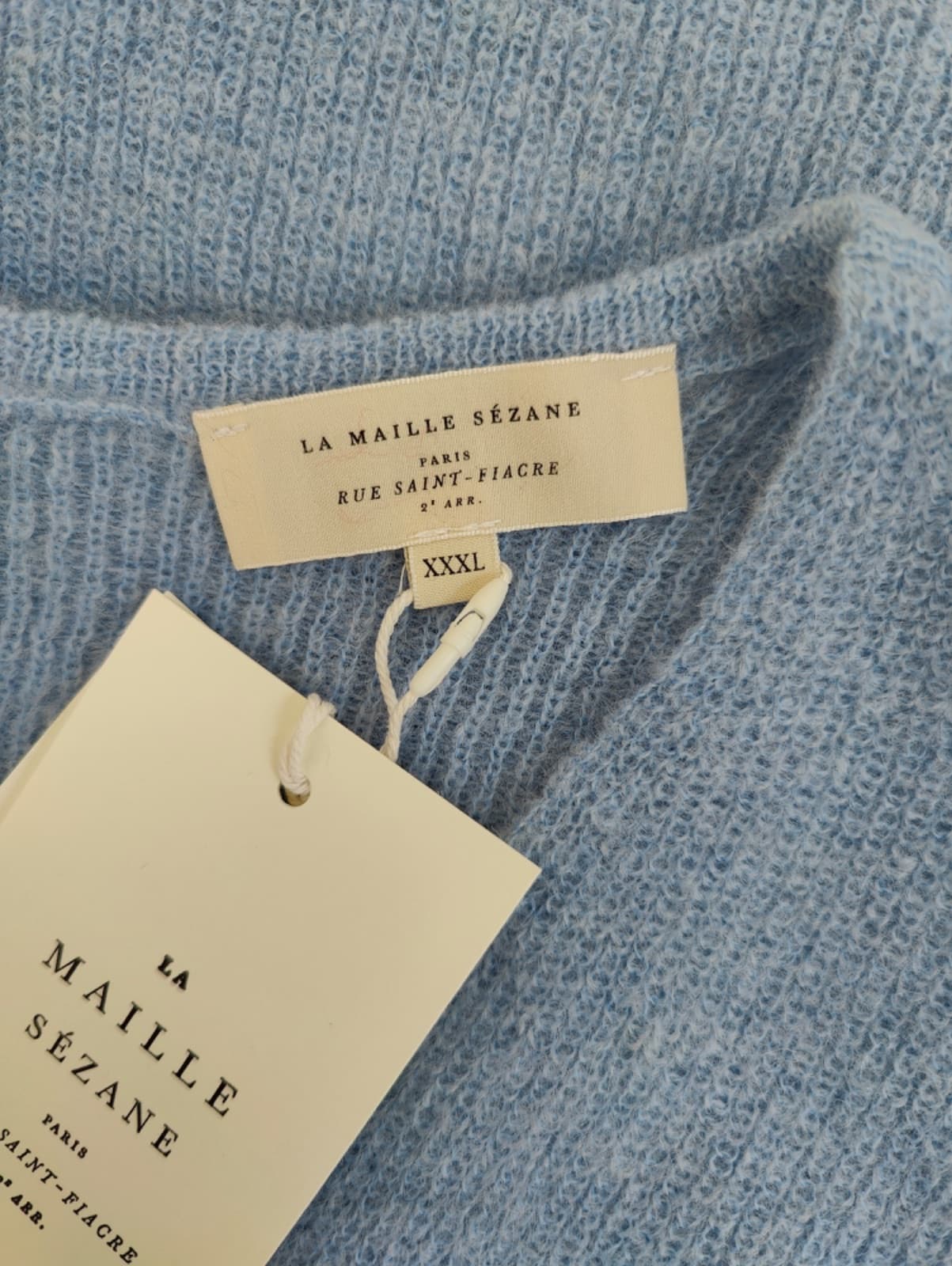 Gilet Sézane en mohair bleu ciel – Taille XXXL — photo 5