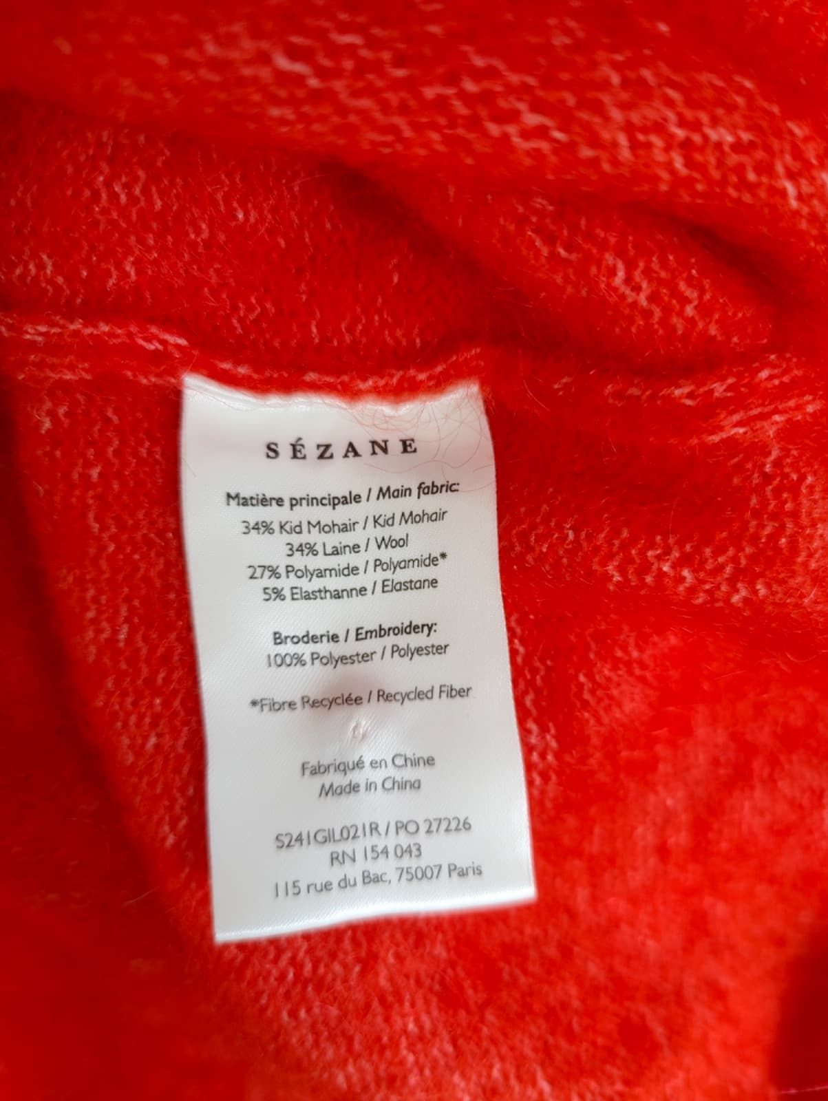 Gilet Sézane rouge en maille ajourée – Taille S — photo 6