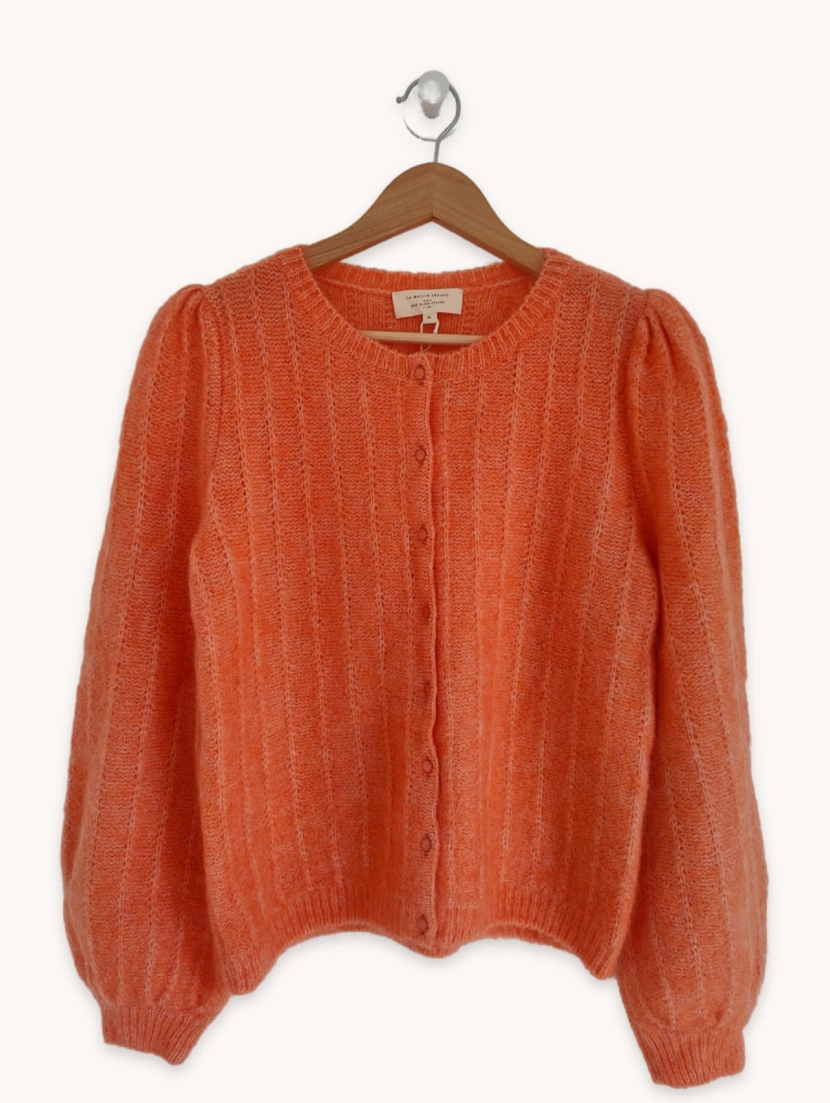 Gilet Sézane en mohair orange – Taille M — photo 1