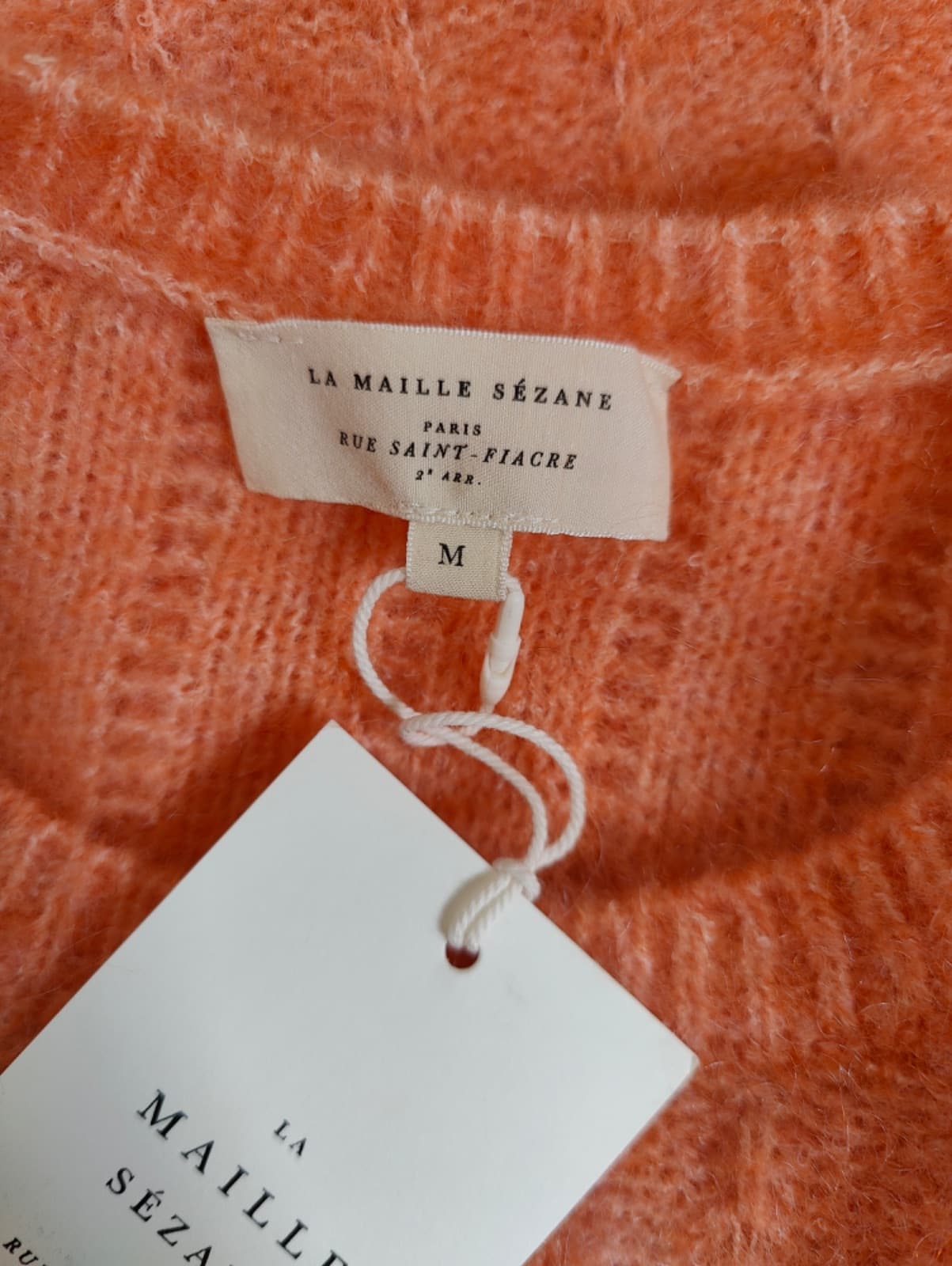 Gilet Sézane en mohair orange – Taille M — photo 5