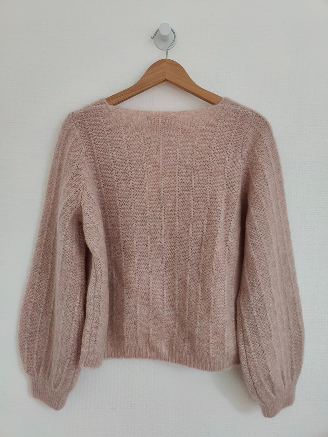 Gilet Sézane en mohair vieux rose – Taille L — photo 4