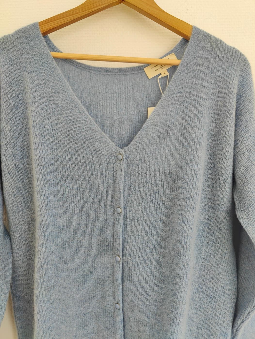 Gilet Sézane en mohair bleu ciel – Taille L — photo 2
