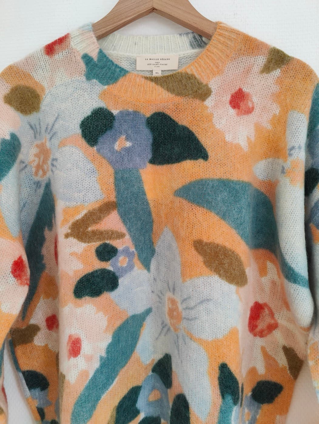 Pull Sézane à imprimé floral graphique – Taille XL — photo 2