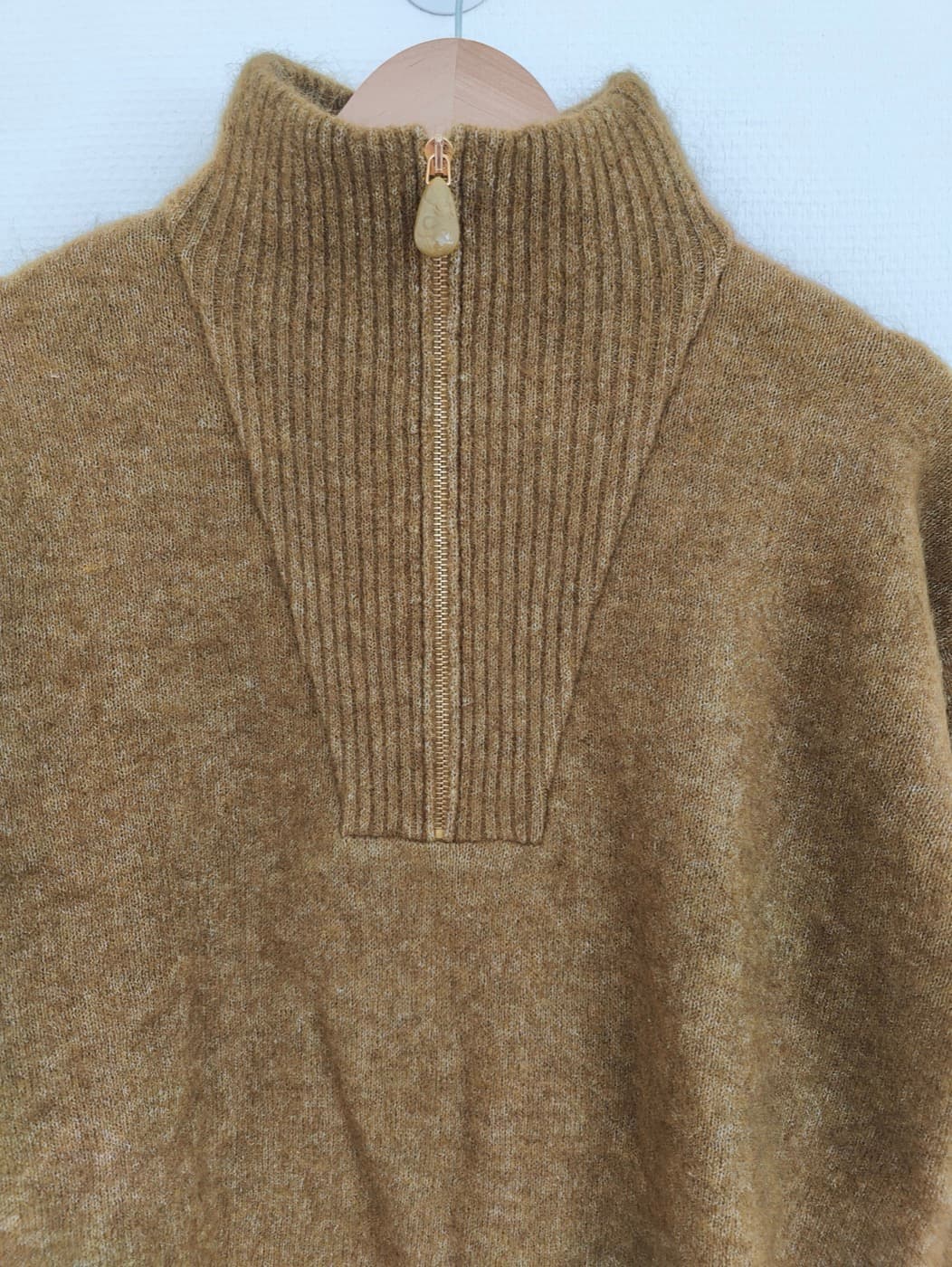 Pull Sézane camel à col camionneur – Taille XS — photo 2