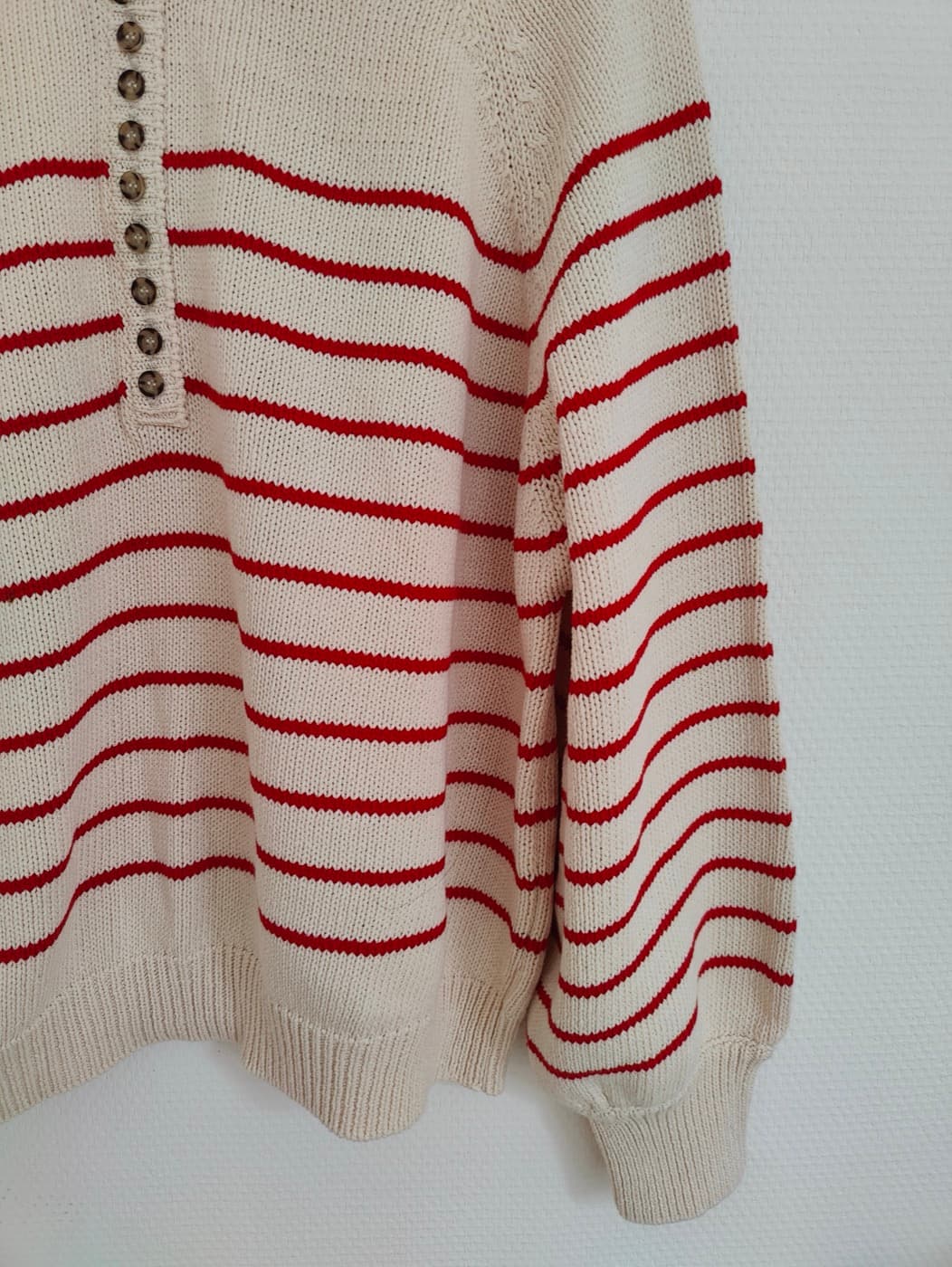 Pull Sézane écru à rayures marinières – Taille L — photo 3