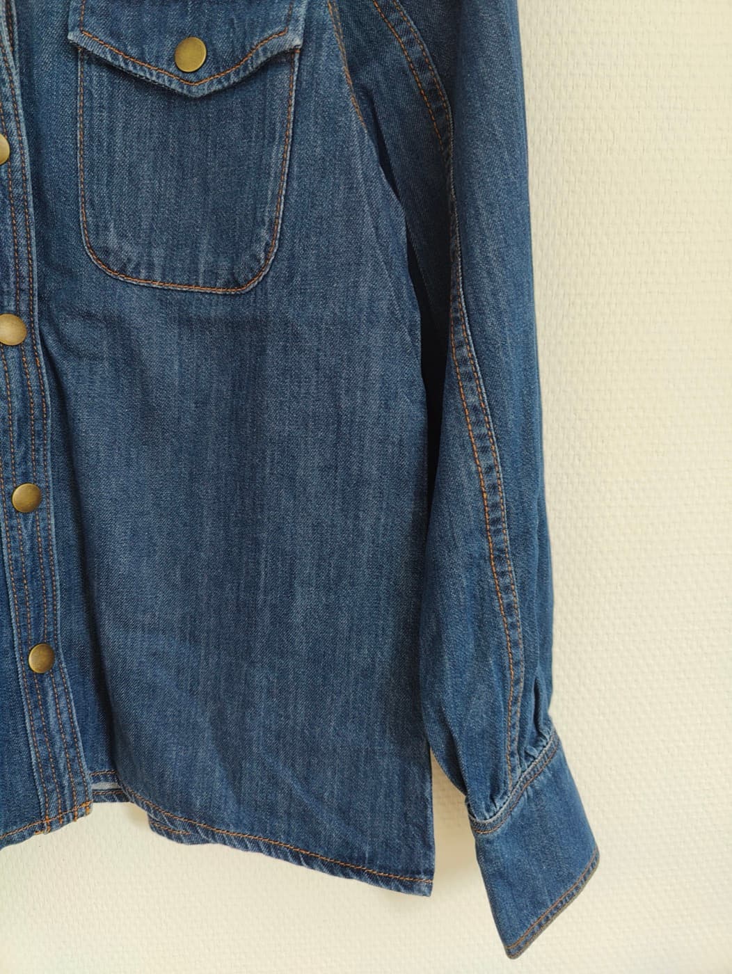 Chemise Sézane en denim à col officier – Taille 34 — photo 2