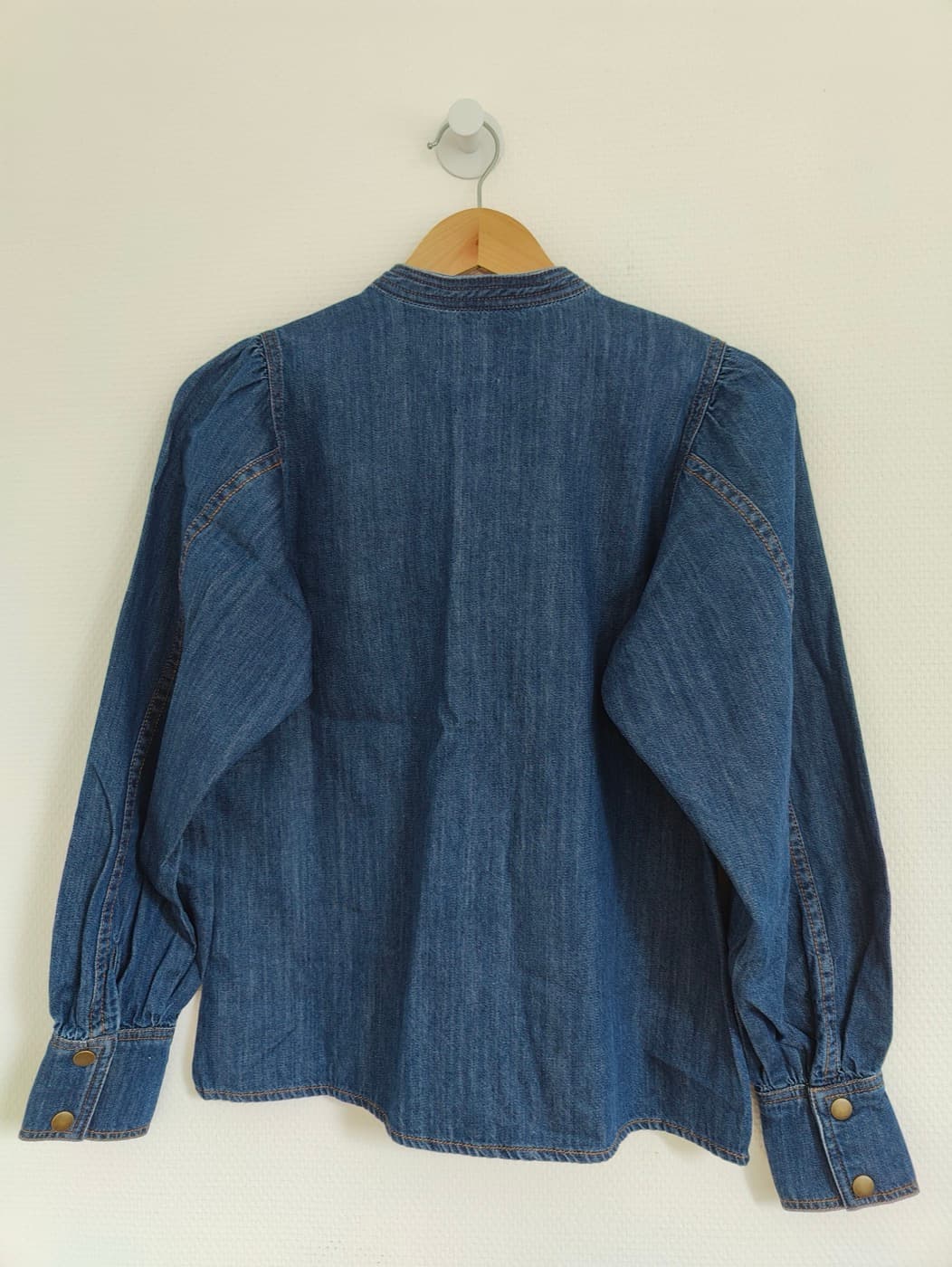 Chemise Sézane en denim à col officier – Taille 34 — photo 3