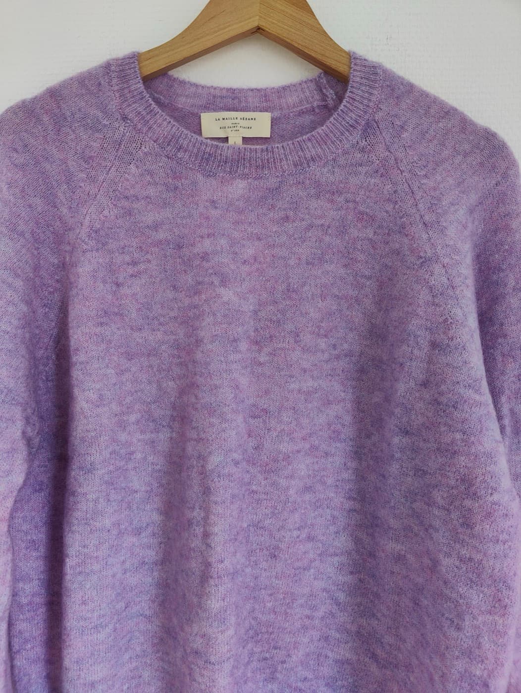 Pull Sézane en mohair lilas chiné – Taille L — photo 2