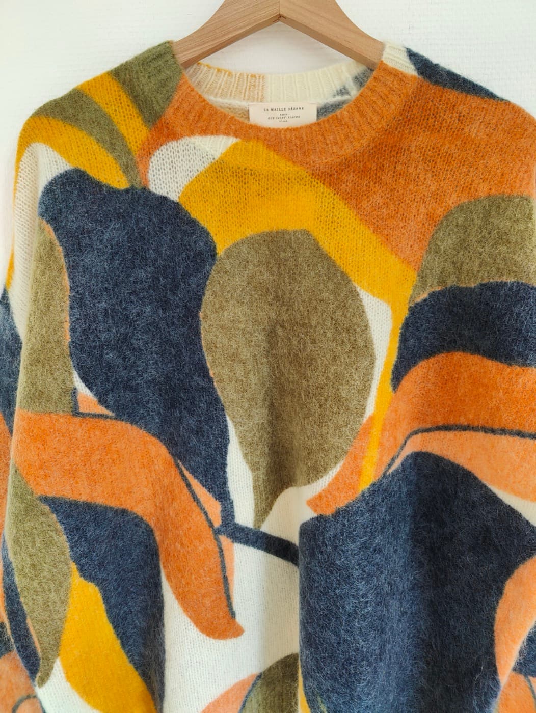 Pull Sézane à motif abstrait de feuillages – Taille L — photo 2