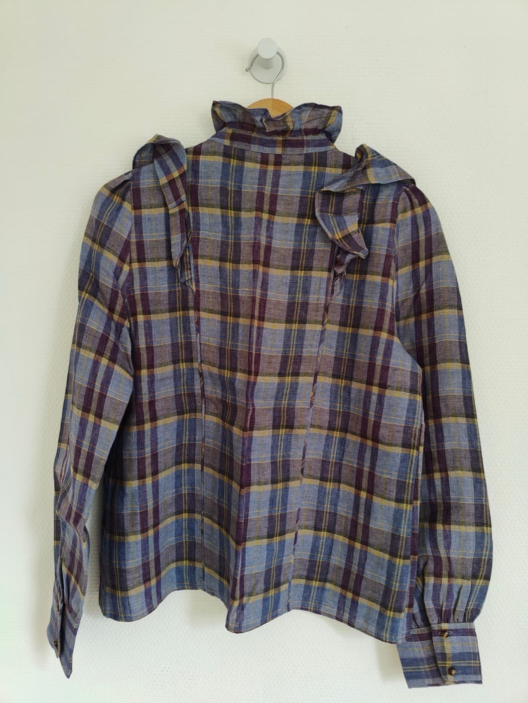 Chemise Sézane à carreaux bleus et bordeaux – Taille 40 — photo 4