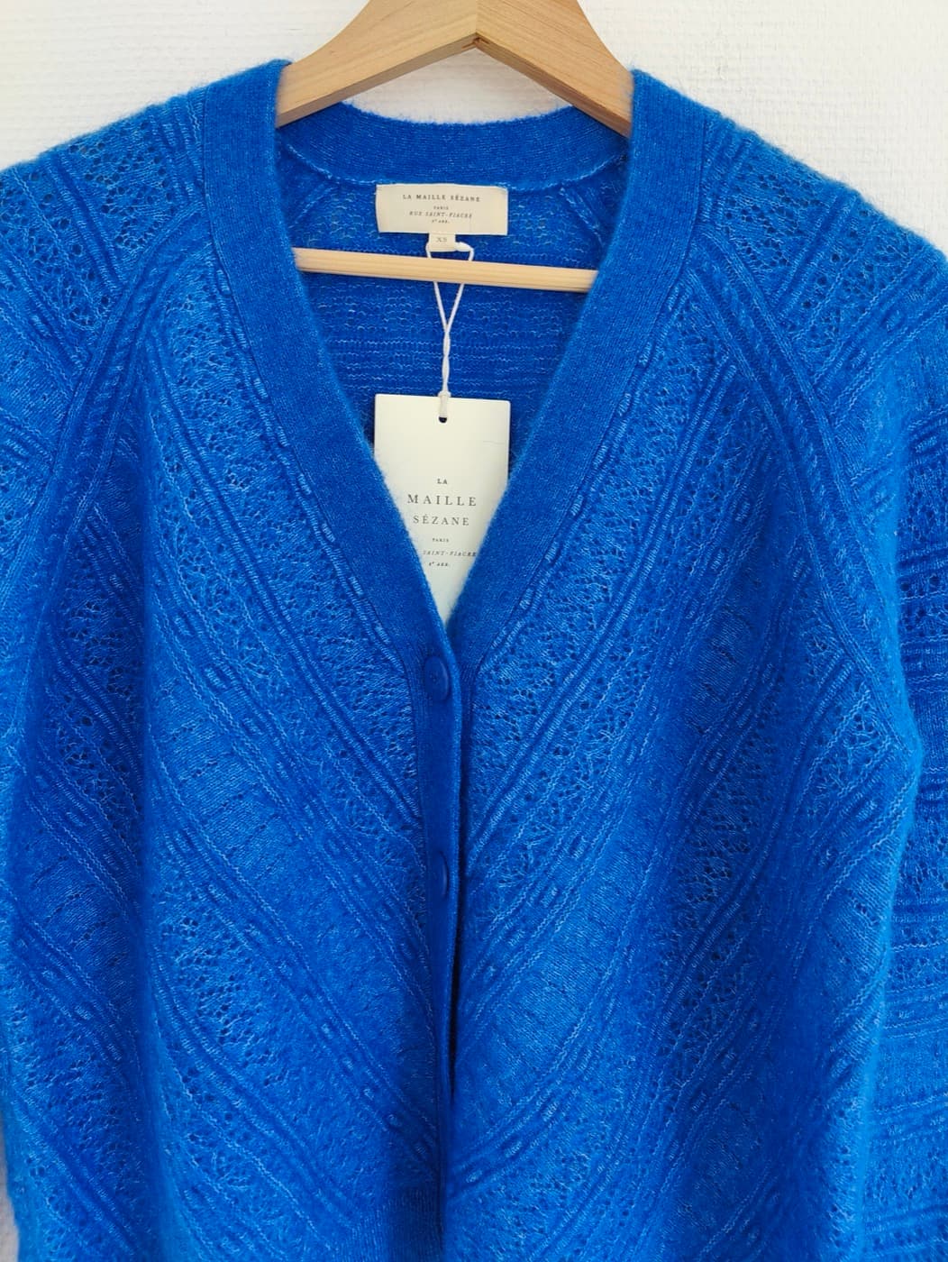 Gilet Sézane en mohair bleu roi – Taille XS — photo 2