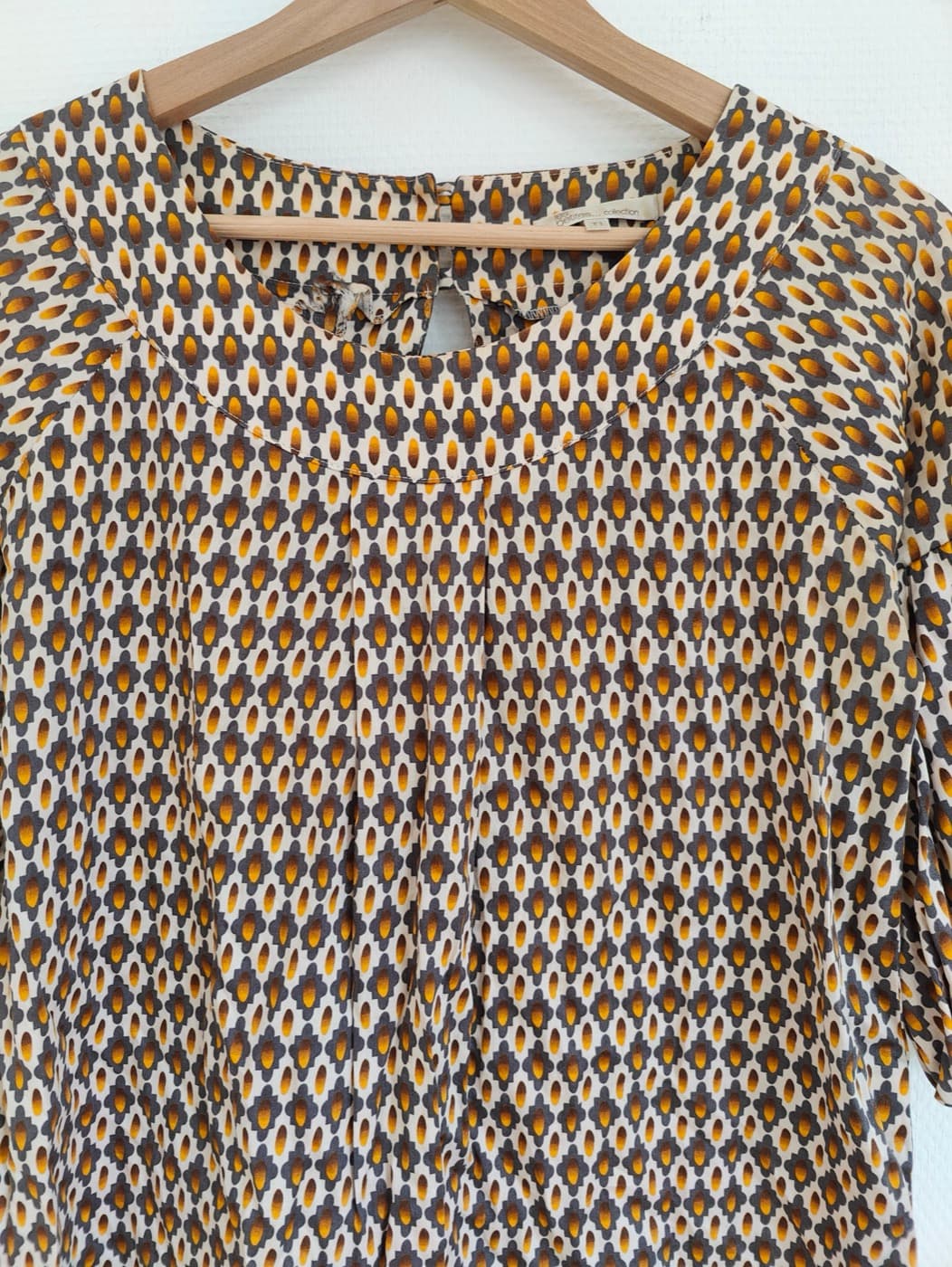 Tunique à imprimé géométrique brun et moutarde – Taille 1 — photo 2