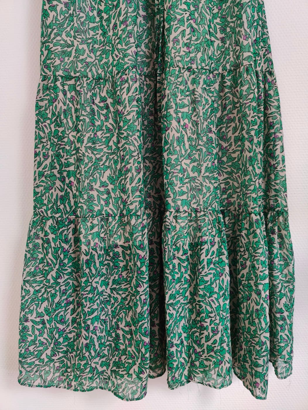 Robe imprimée verte à manches courtes – Taille unique — photo 4