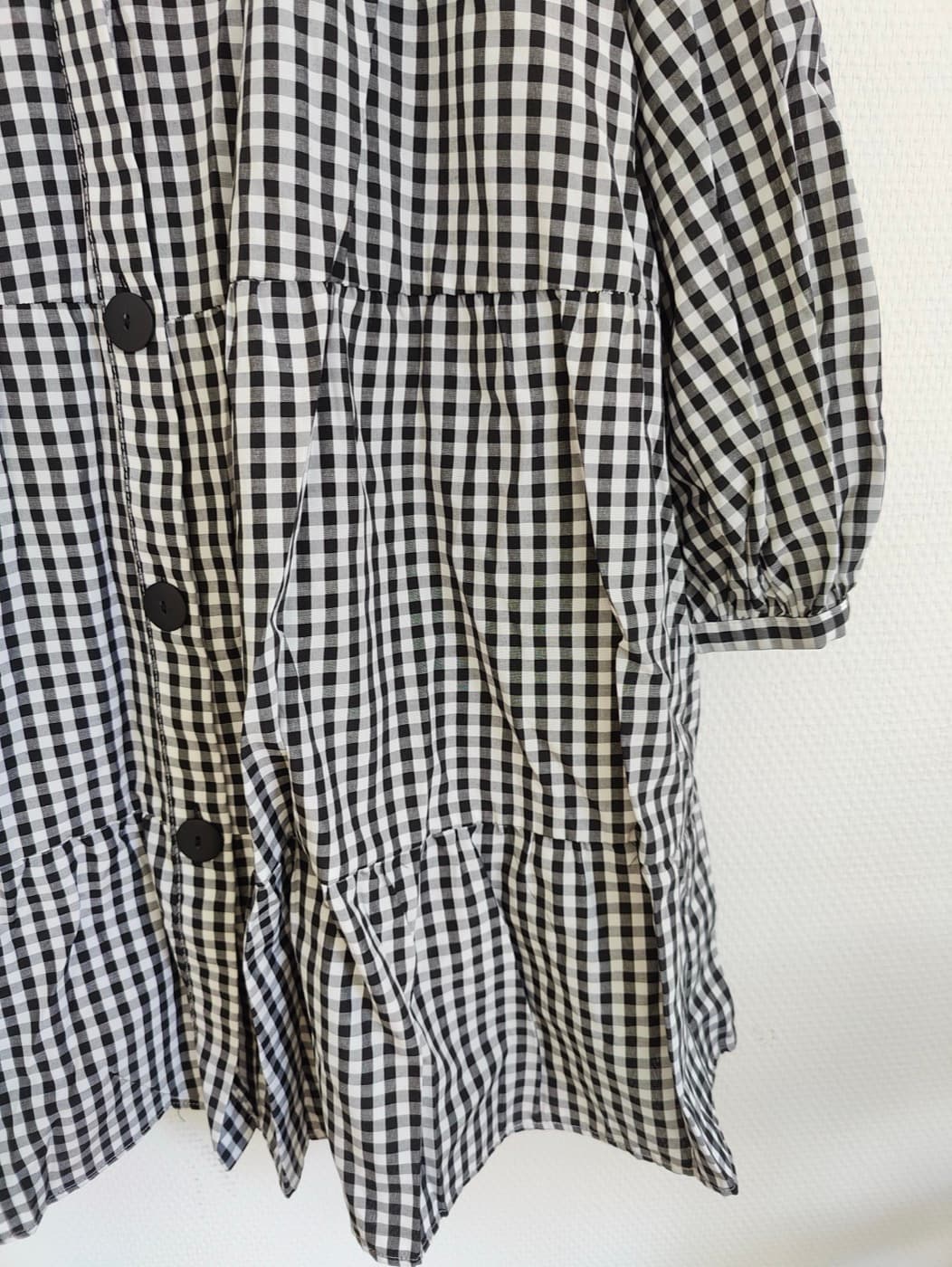 Robe Zara à imprimé vichy noir et blanc – Taille XS — photo 3
