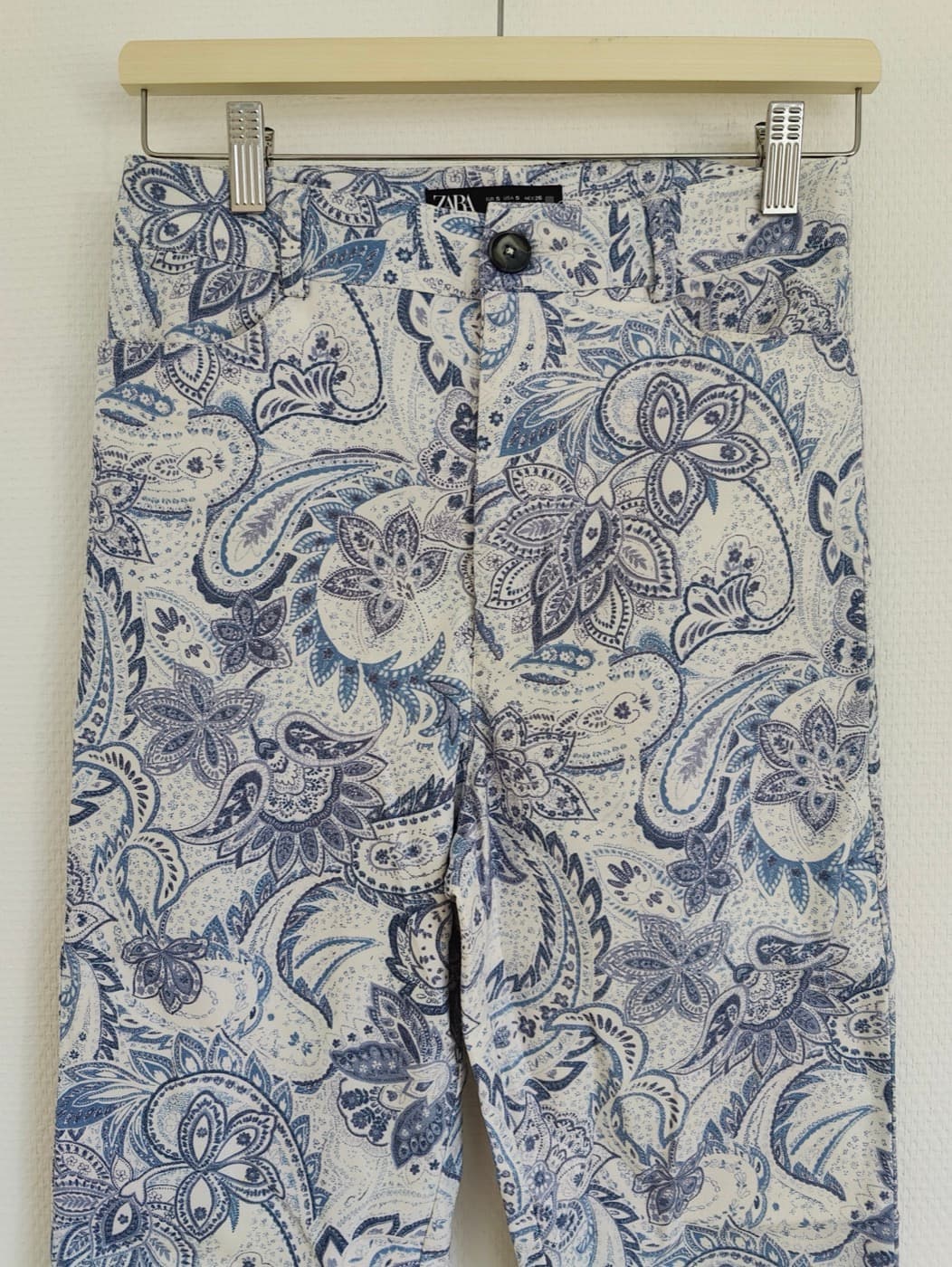 Pantalon Zara à imprimé cachemire bleu – Taille S — photo 2