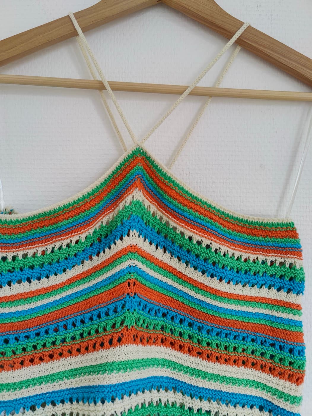 Top crochet multicolore à bretelles Mango – Taille L — photo 2