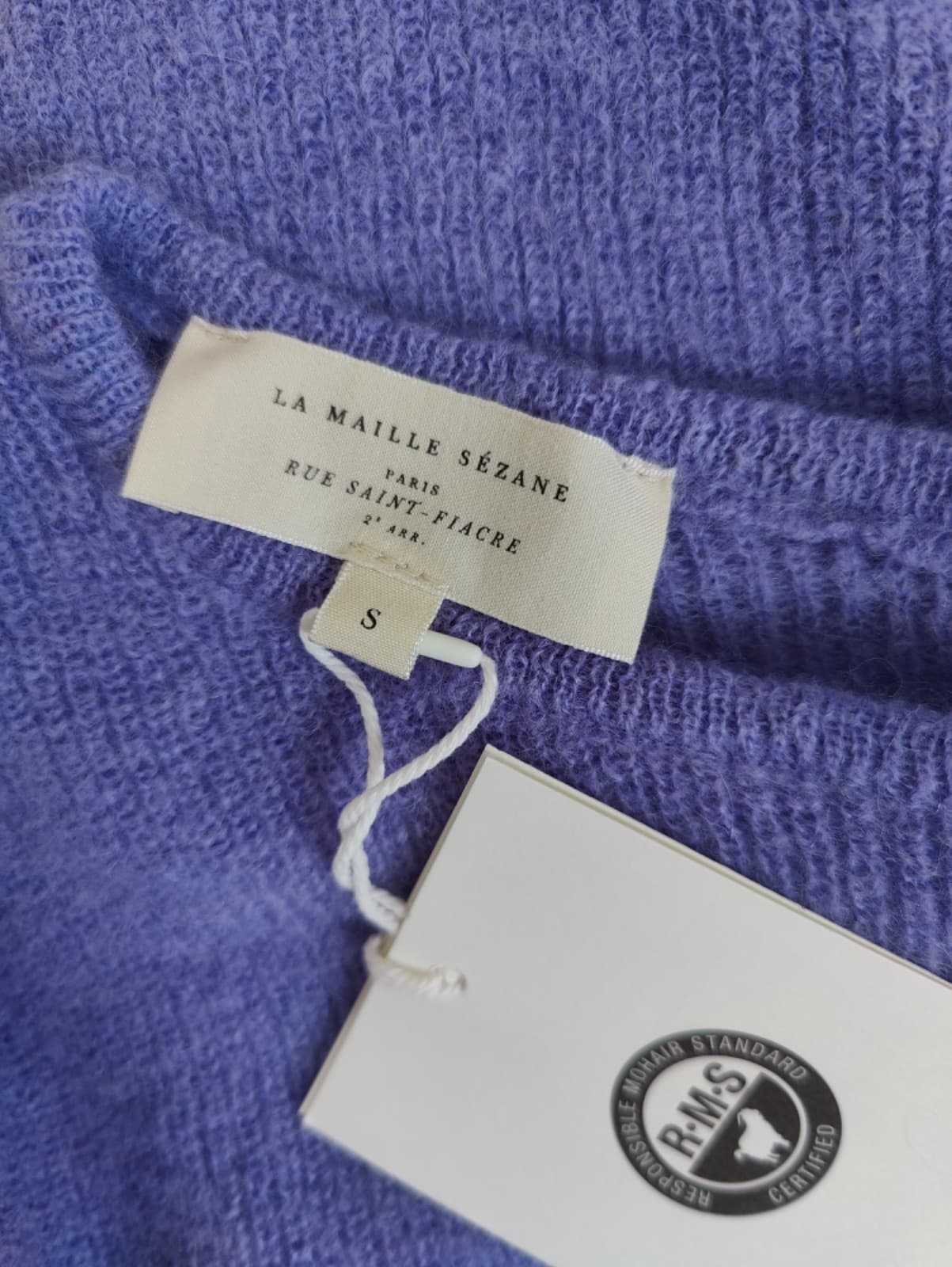 Cardigan Sézane en mohair violet – Taille S — photo 5