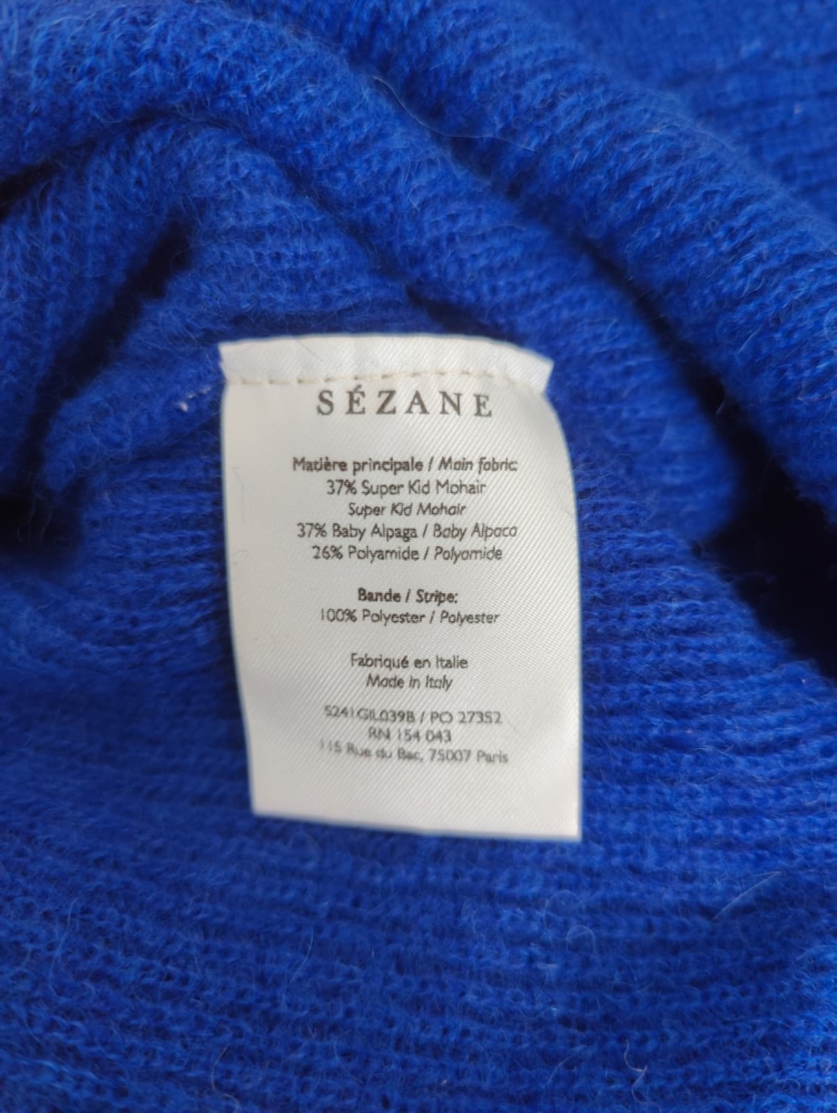 Cardigan Sézane en mohair bleu roi – Taille M — photo 6