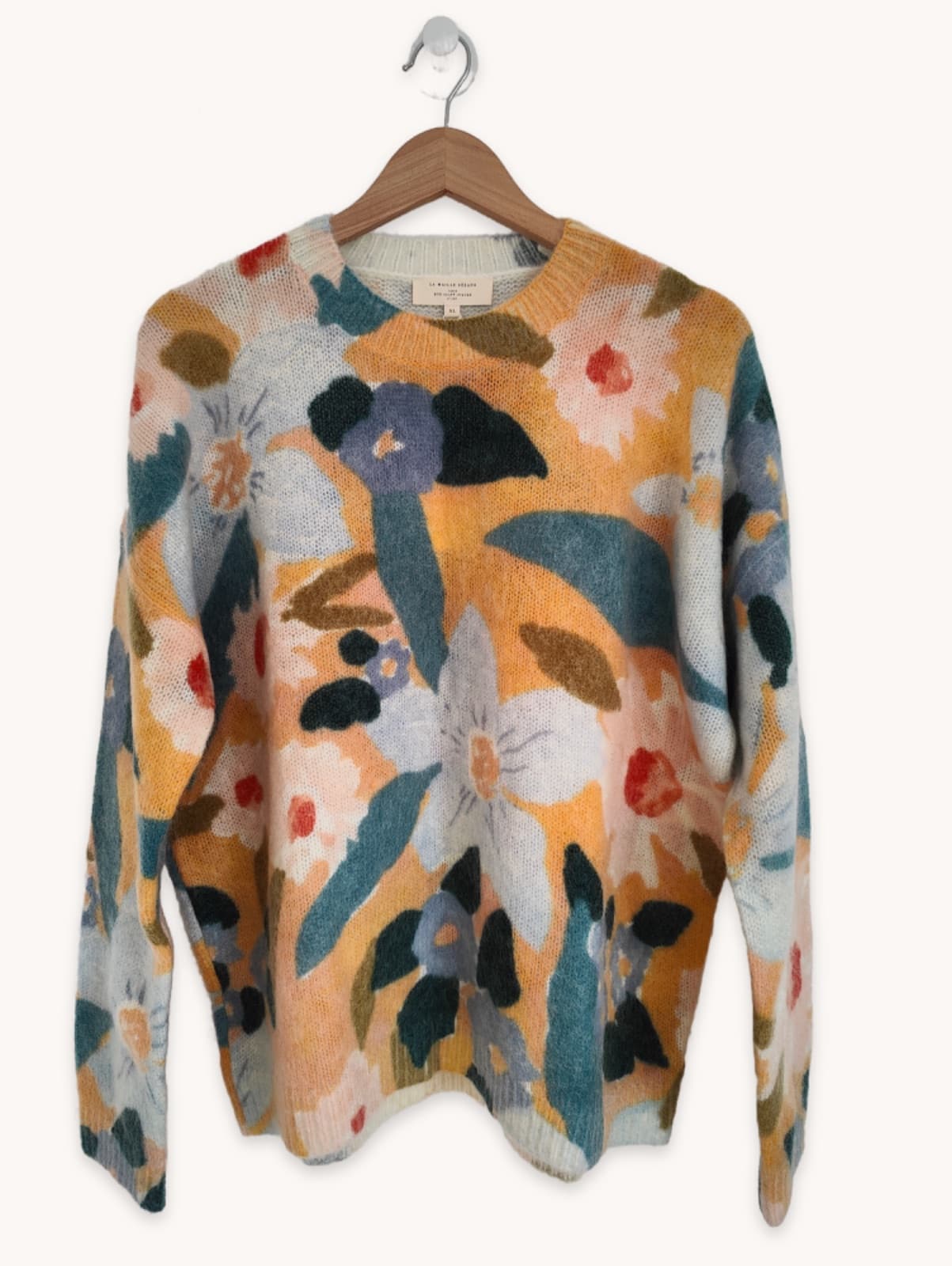 Pull Sézane à imprimé floral graphique – Taille XL — photo 1