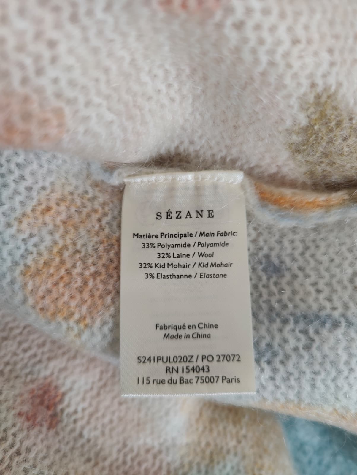 Pull Sézane à imprimé floral graphique – Taille XL — photo 6