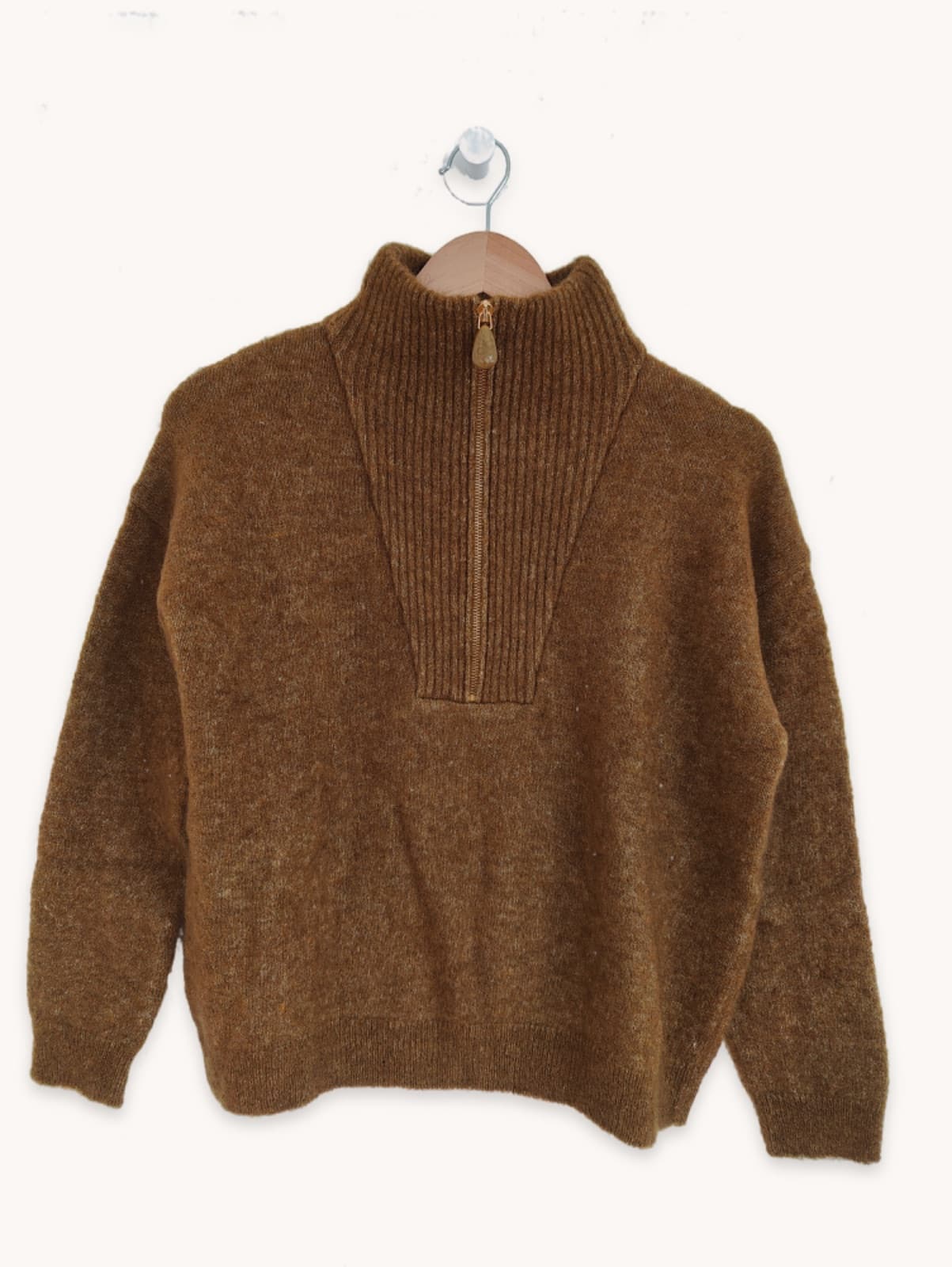 Pull Sézane camel à col camionneur – Taille XS — photo 1